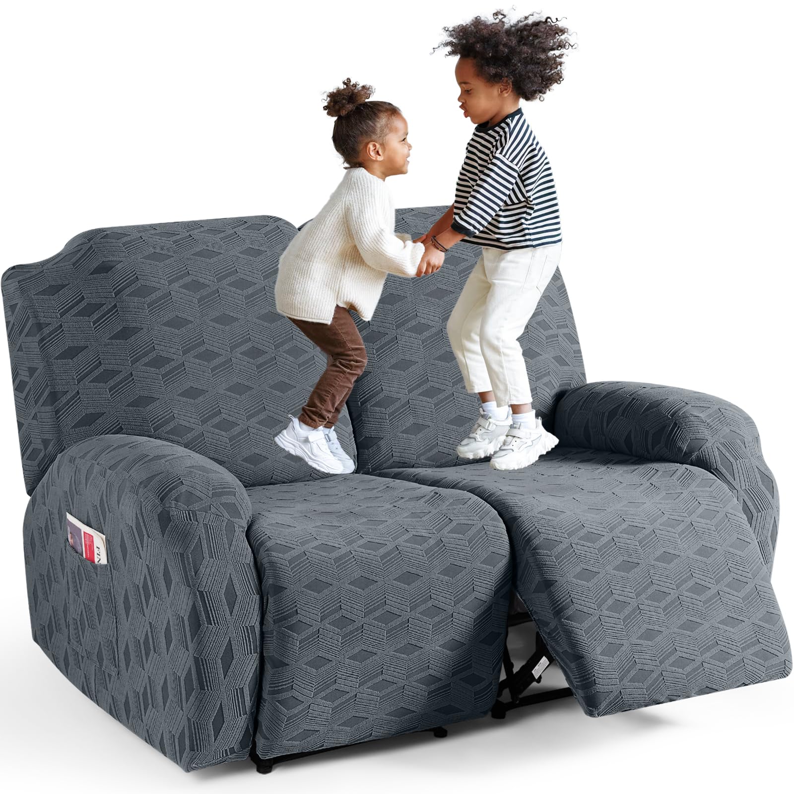 Photo 1 of TAOCOCO Recliner Loveseat Cover - Dark Grey, 2 Seater