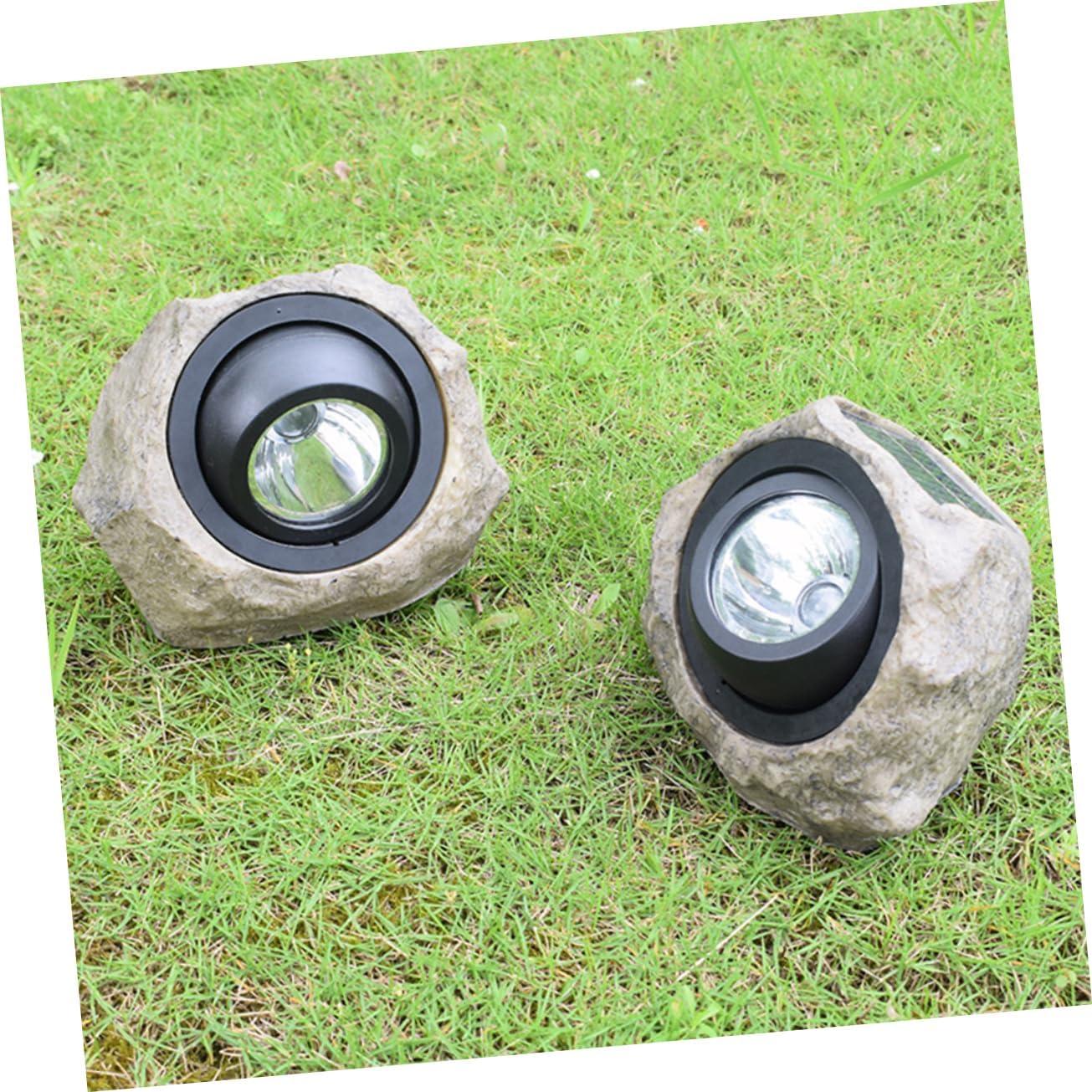 Simulated Stone Solar Garden Lamp Outdoor Decorative Yard Light for Patio Lawn Landscape Waterproof Solar Powered Spotlight Easy to Install