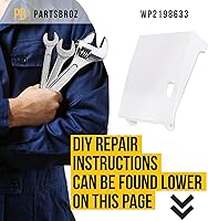 Vista 6 de PartsBroz WP2198633 - Cubierta de emisor abatible compatible con refrigerador Whirlpool Kenmore KitchenAid Dacor - Sustituye a AP6006176 2198633