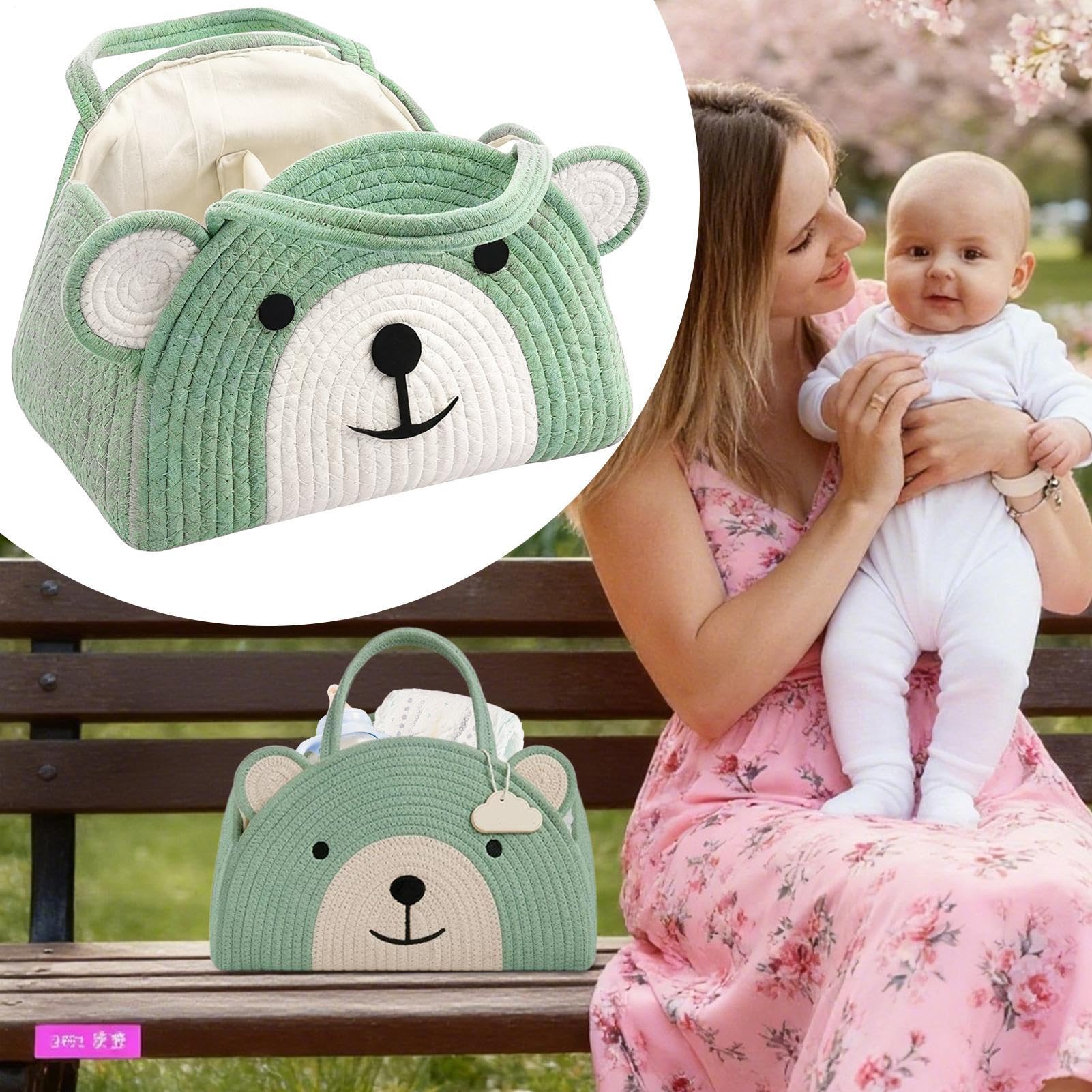 Organizador de Pañales para Bolso de Bebé Cubo Espacioso Para Toallitas