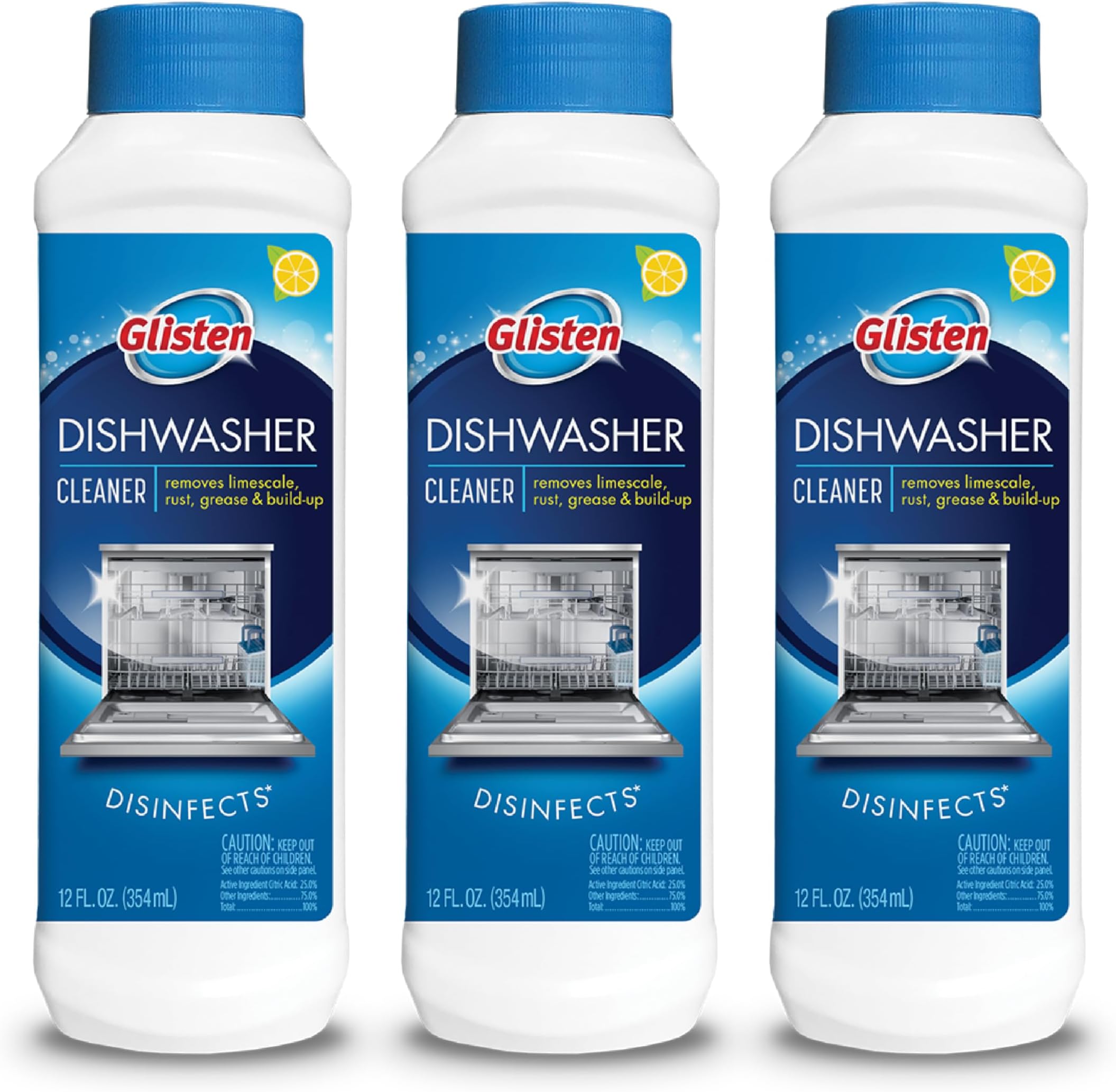 Glisten Disposer Care Foaming Cleaner, Lemon Scent, 4 Use