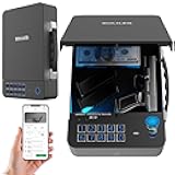 SOLILES Biometric Gun Safe - 4-Way Unlock (APP/Fingerprint/PIN/Key) - 2000mAh Rechargeable - 100 Fingerprint Memory - Patented Lock Core - Silent Operation