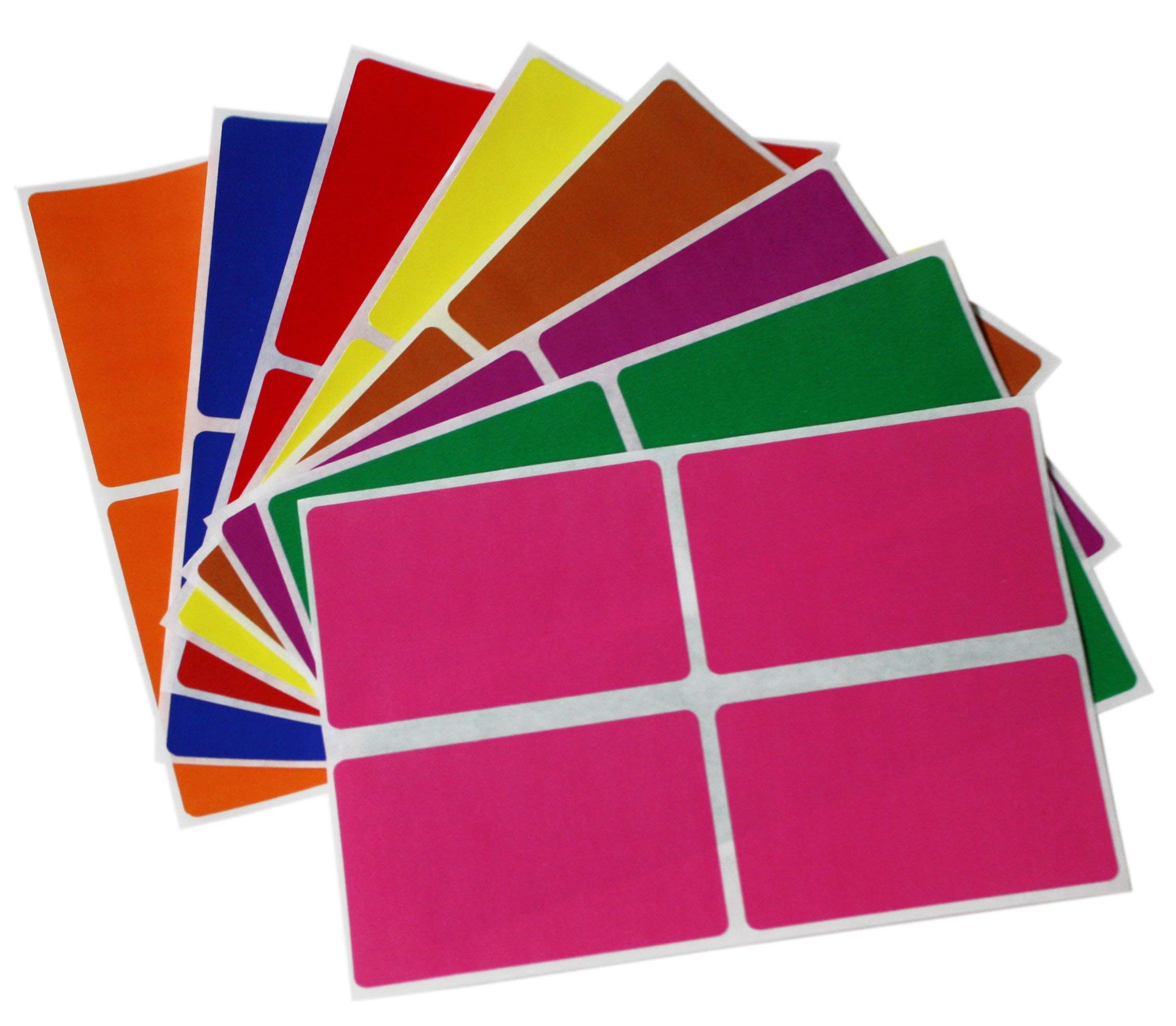 Royal Green Moving Sticker Color Code Labels in 8 Assorted Colors 3 x 2 Labels (7.5 cm x 5 cm) - 32 Pack