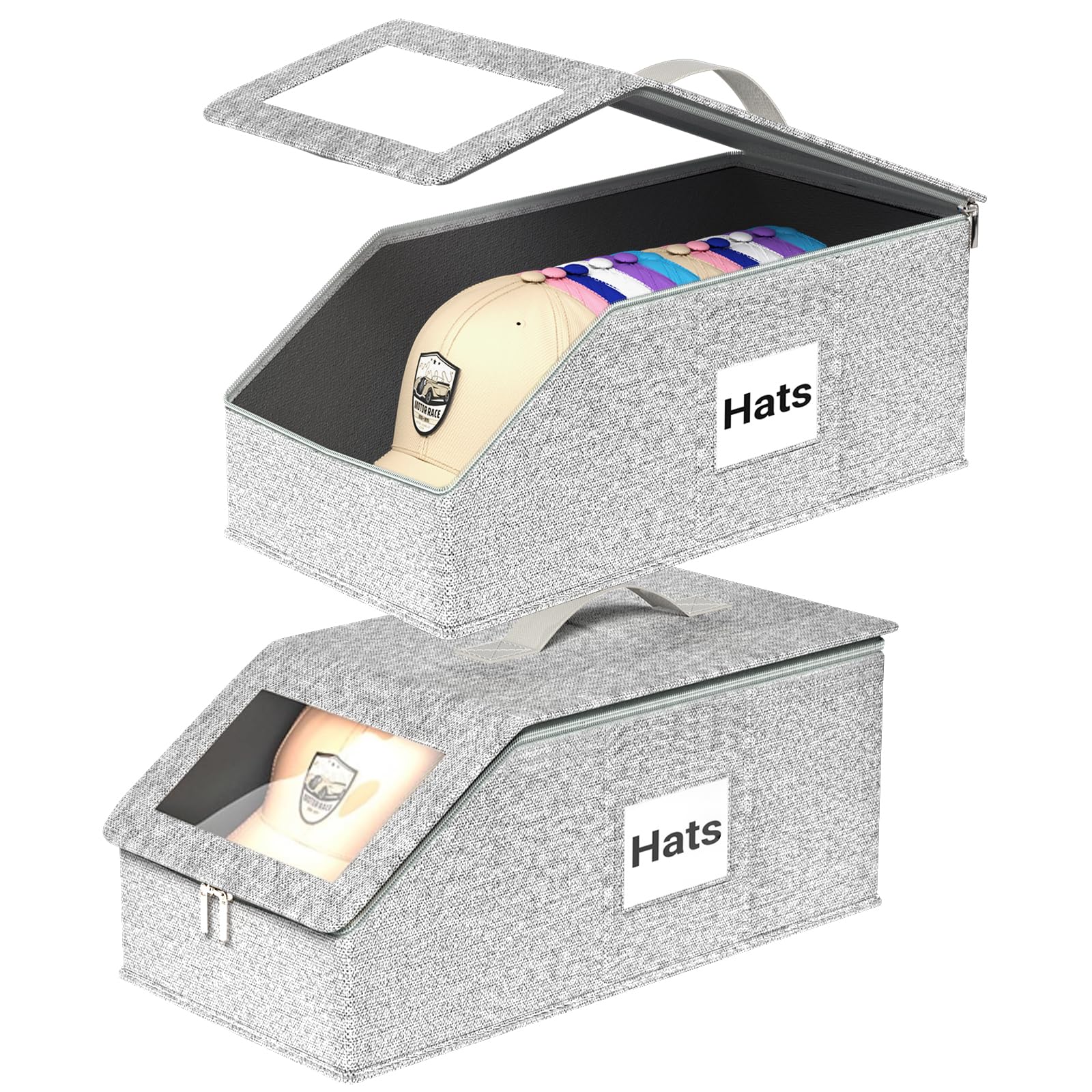 Cigorea 2-Pack Hat Storage Boxes