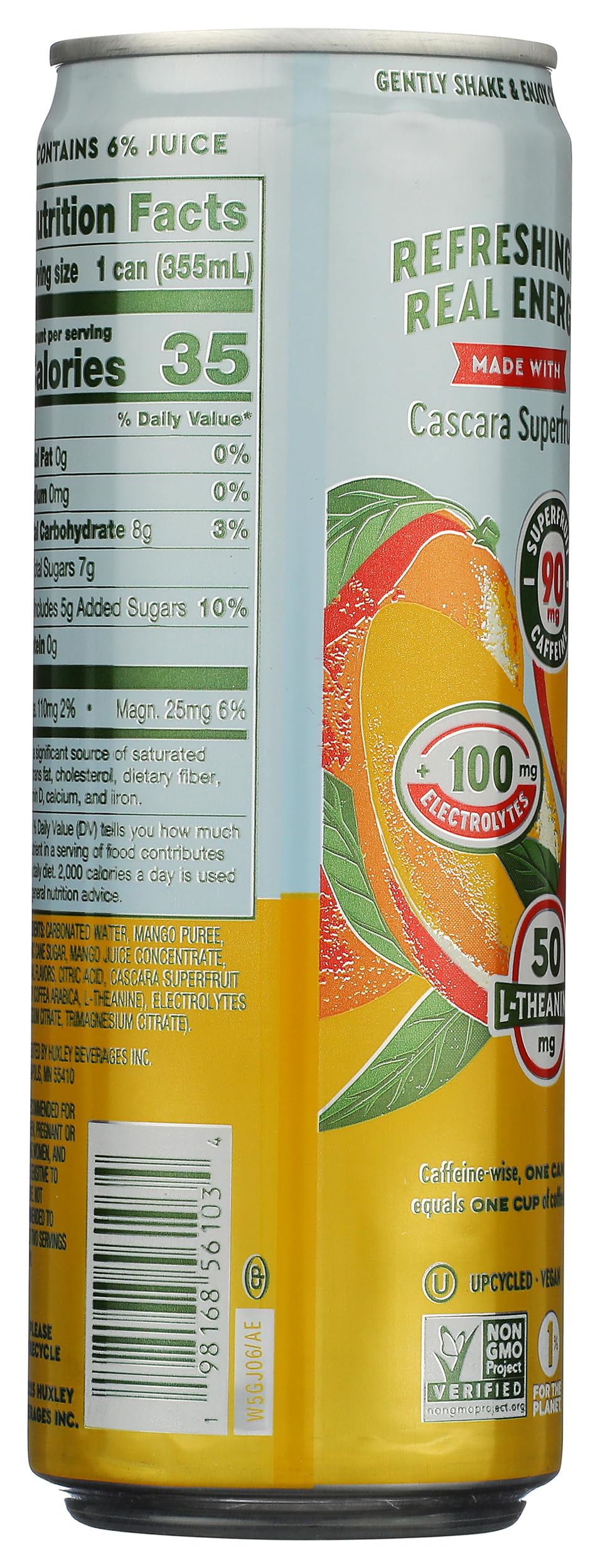 Huxley, Energy Drink Mango, 12 Fl Oz