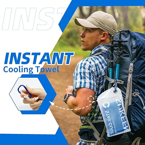 Miniatura 9 de Sukeen Paquete de 4 toallas refrescantes (40 x 12 pulgadas), toalla de hielo, toalla suave y transpirable, toalla de microfibra para yoga