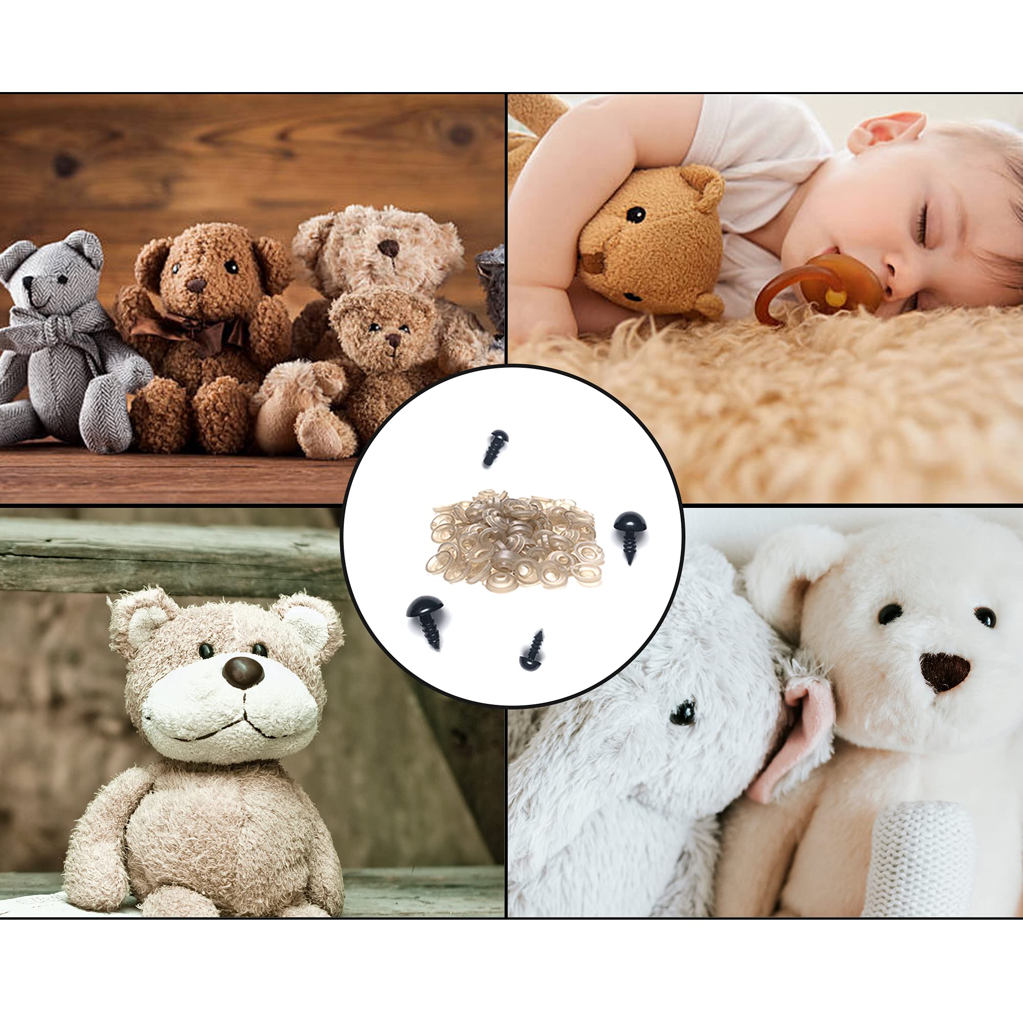 Buy ToyBoGo 800 Pcs Plastic Safety Eyes with Washers Stuffed Animal