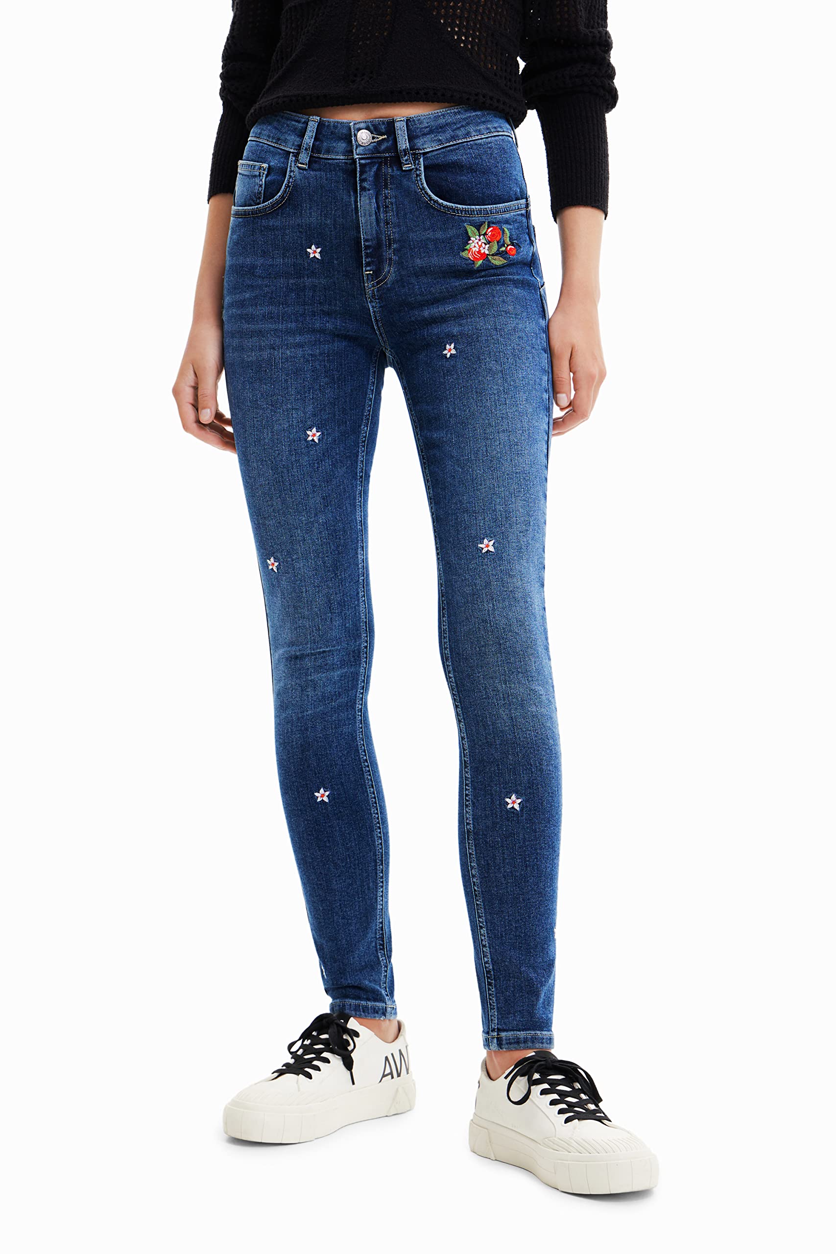 Desigual Women's Denim_NANI 5053 Casual Pants, Blue, 38
