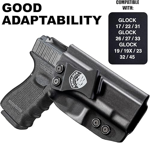 Miniatura 2 de IWB Kydex - Funda compatible con Glock 17 Glock 2627 33 GLOCK1919X233245 Gen1- 5 cintura interior para hombres y mujeres ajuste y retención sin