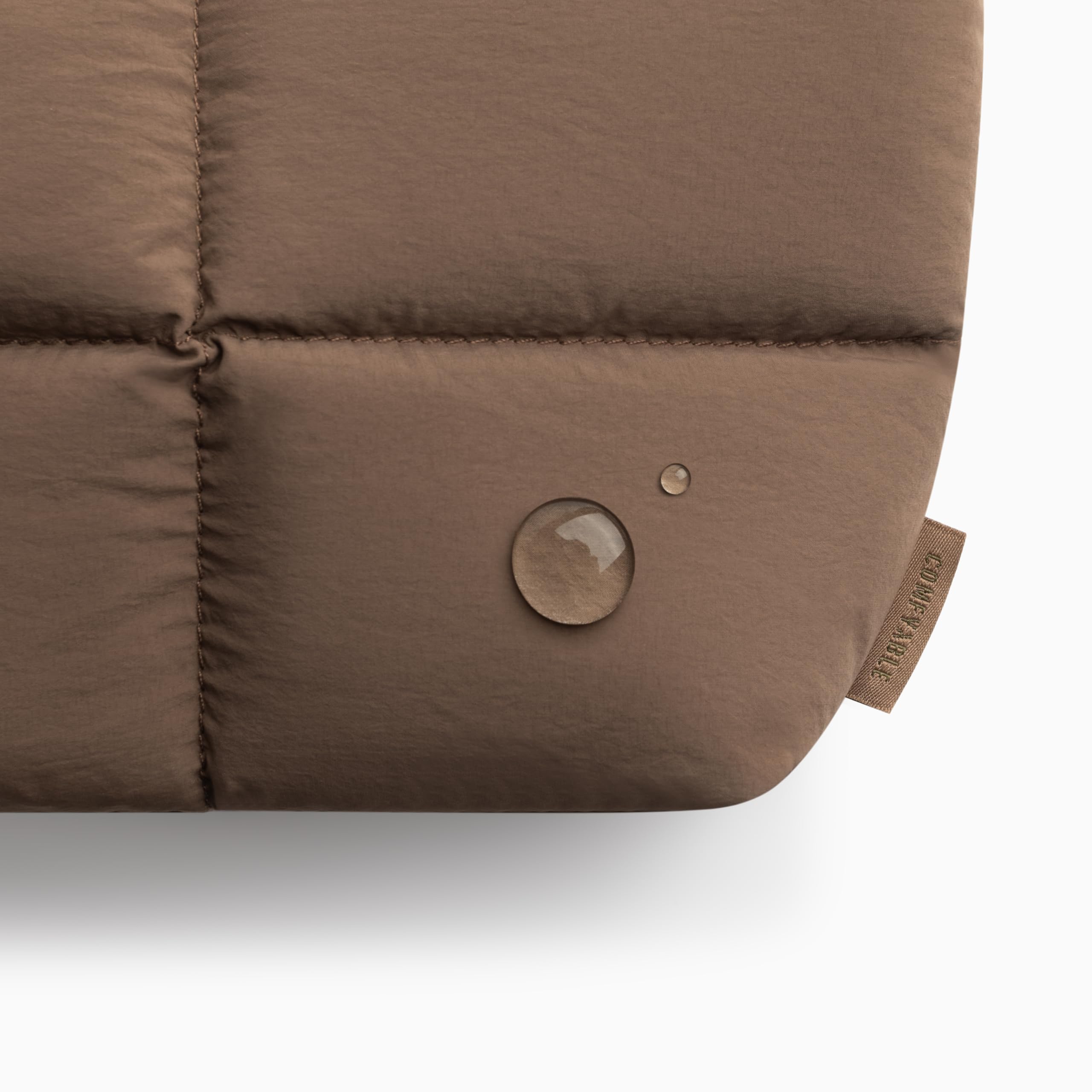 Comfyable Puffy Electronics Organizer da viaggio per donne, uomini, custodia per cavi per caricabatterie, telefono, power bank, cavo, custodia compatta per accessori tecnologici, marrone moka