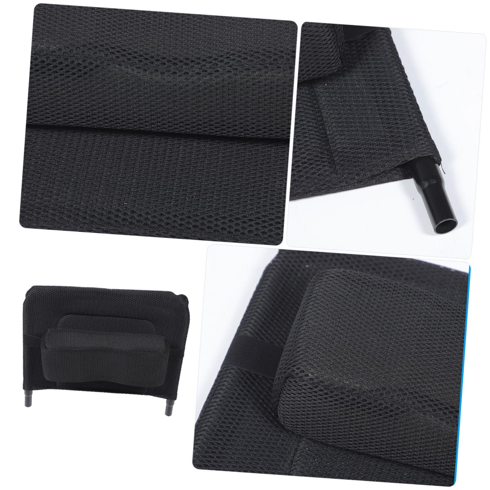 Mikinona Respaldo Elevador para Silla de Ruedas Manual Extensor de Respaldo de Malla Transpirable Accesorio Reemplazable de Acero Carbono para Adultos Soporte Cómodo y Duradero