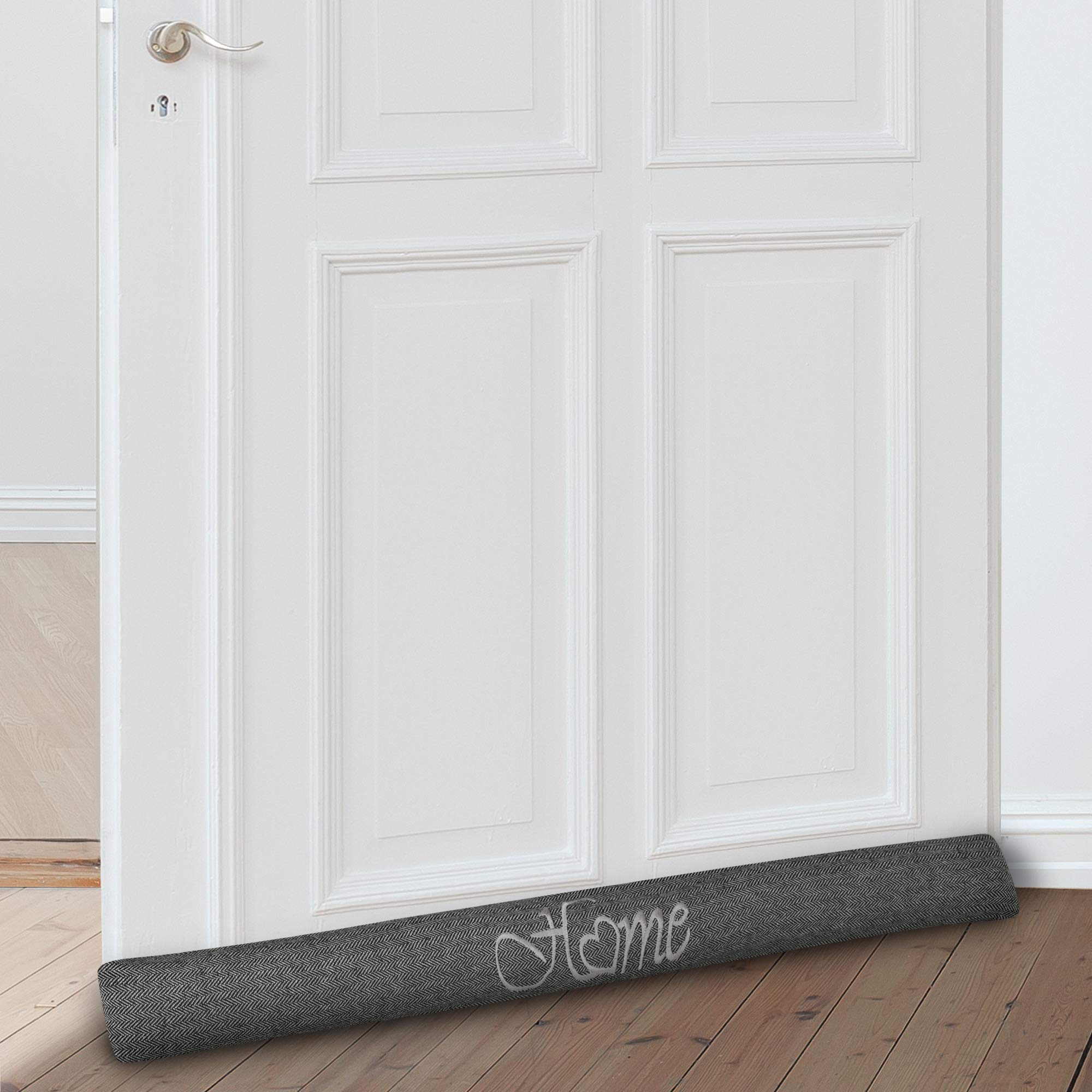 Beautissu Draught Excluder for Doors 100 cm Tuuli HO, 1,1kg Heavy Door Pillow Draft Wind Stopper for Windows - Image 4