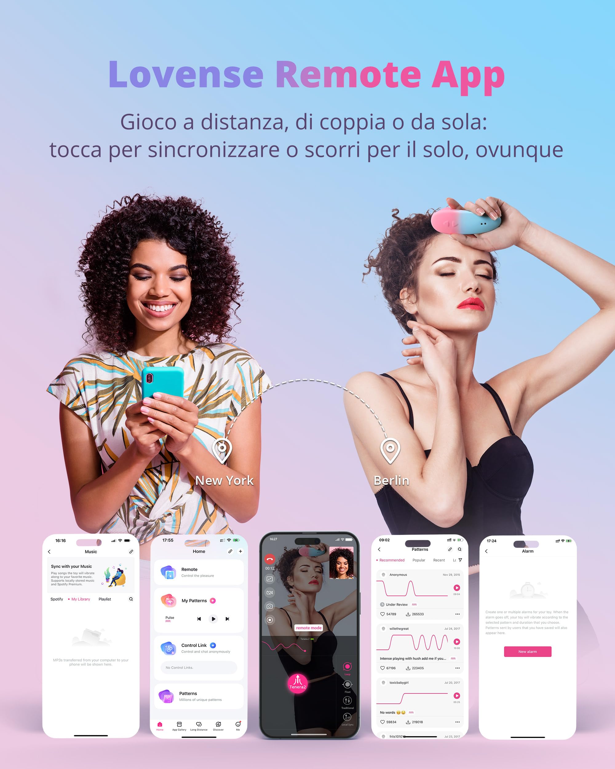 LOVENSE Tenera 2 PulseSense Vibratore a Succhiare, Stimolatore Clitorideo a Suzione Controllato tramite App, Vibratori per Clitoride e Capezzoli, Giocattoli Sessuali per Adulti