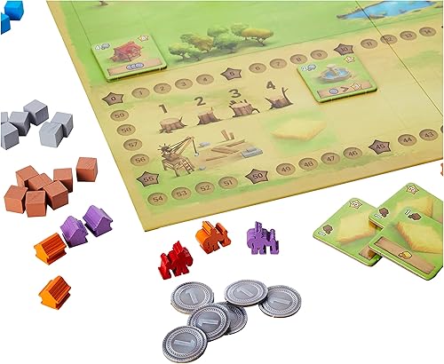Miniatura 4 de IELLO Little Town, juego de mesa de estrategia, diversión para toda la familia, táctico e interactivo, tiempo de juego de 45 minutos, 2 a 4