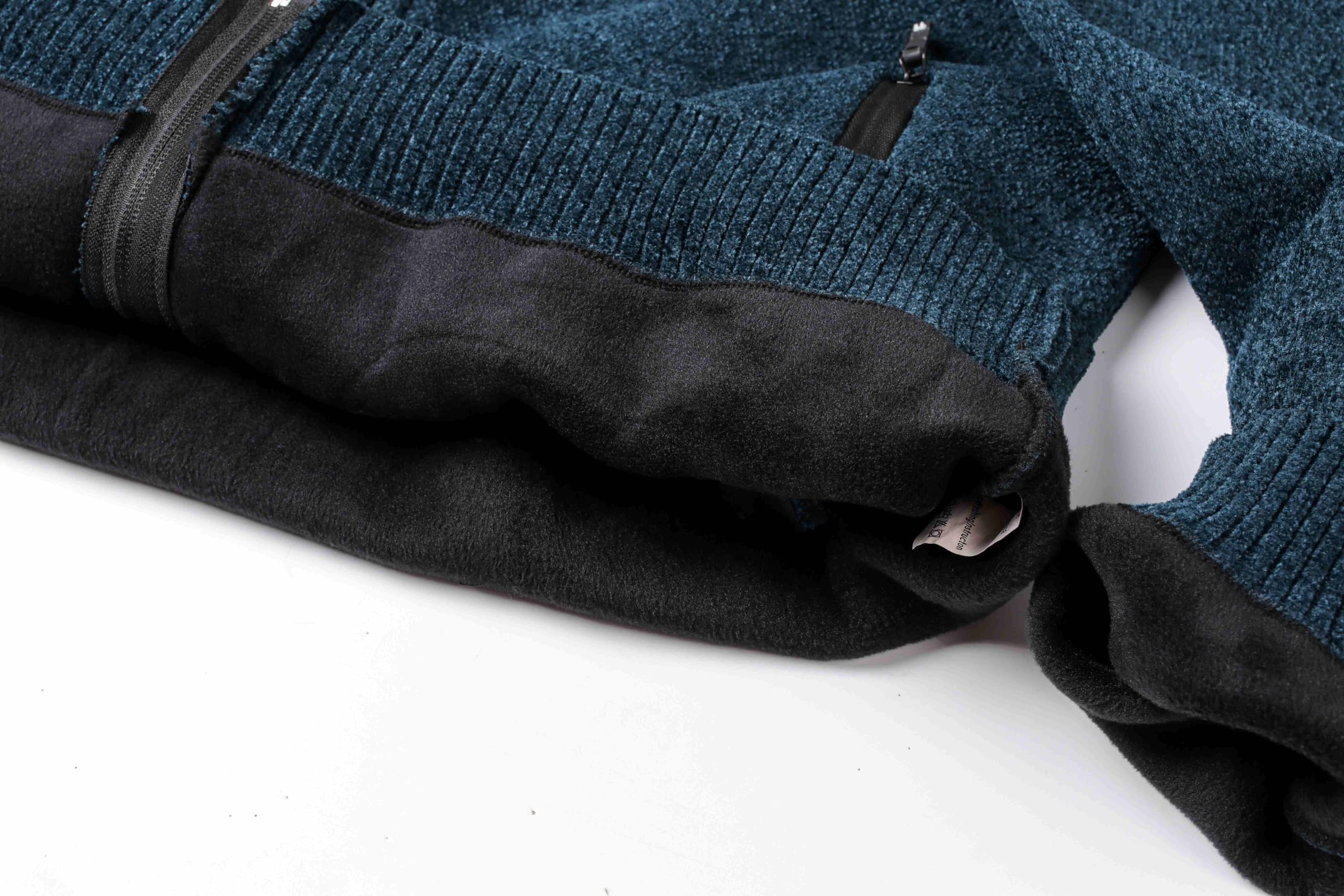 Maille pour Homme avec Col Droit Cardigan Veste en Maille Ouvrez Front Zippé Gilet Automne Hiver Sweatshirt Chaud Pull Sweat Hiver Blouse