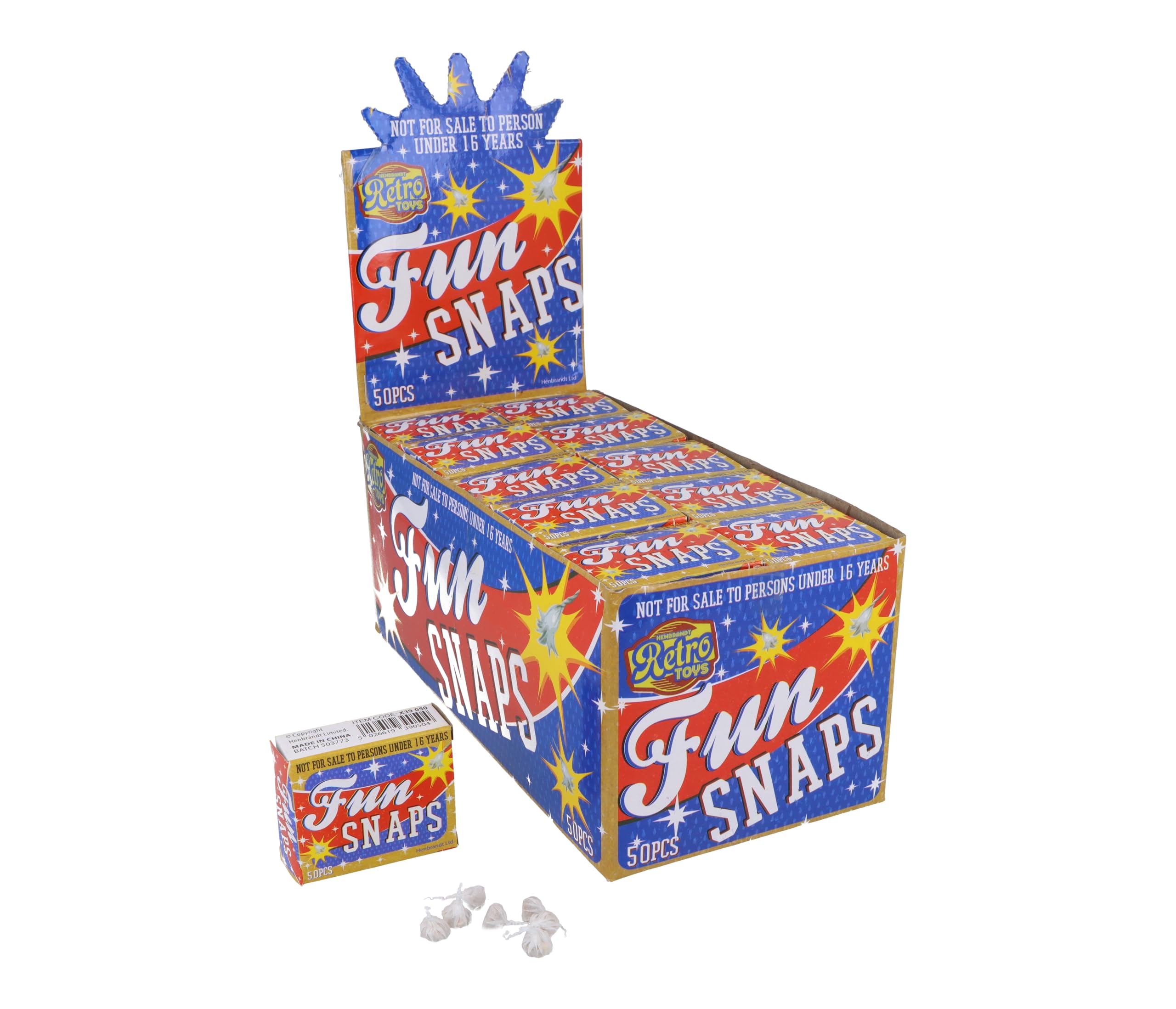 HENBRANDT 10 Boxes of Fun Snaps Party Bangers Bang Snap Firecrackers Bonfire Night Guy Fawkes New Years Eve Chinese New Year Halloween Celebrations