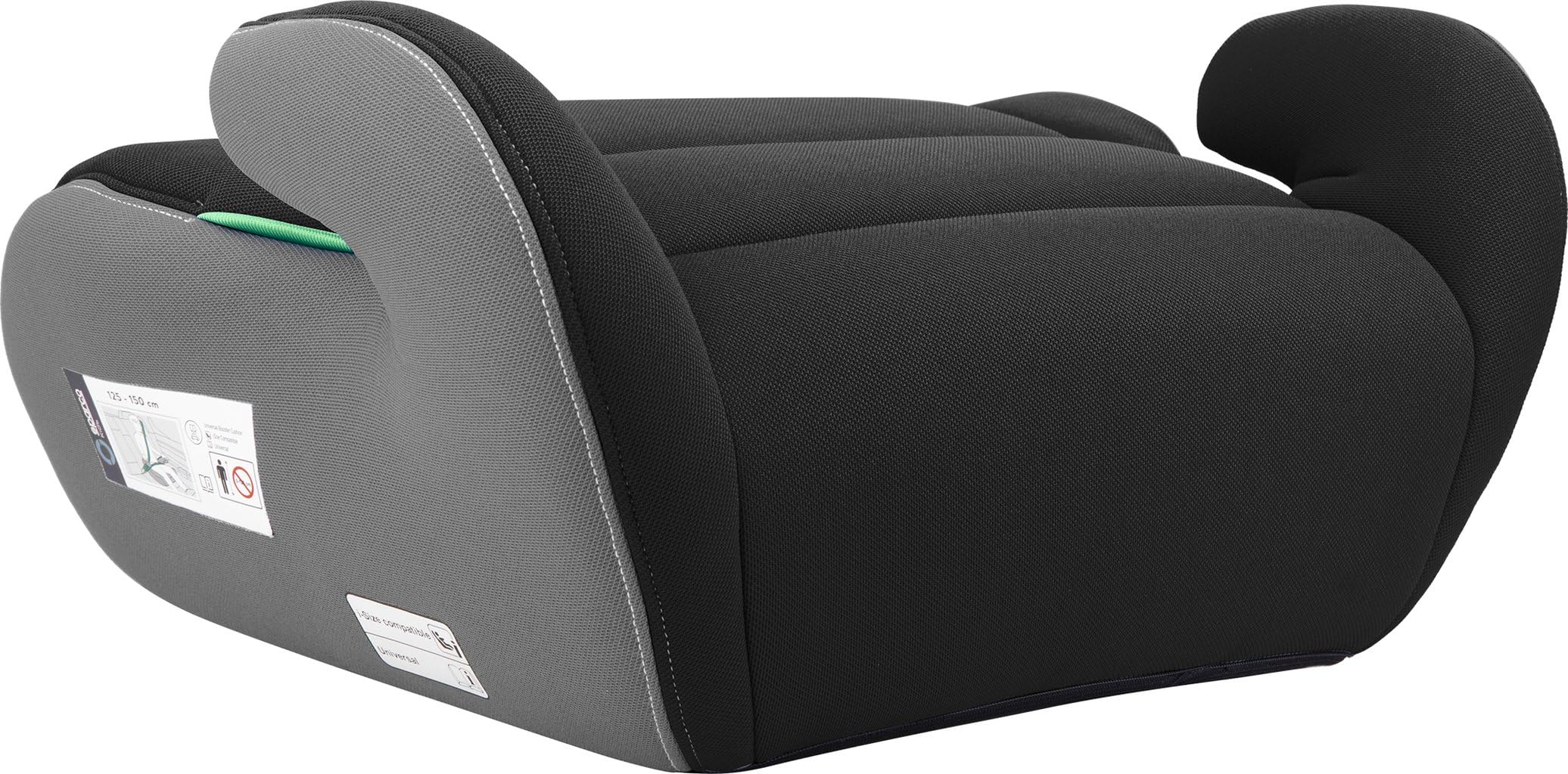 Sparco Alzador Infantil de Asiento de Coche Negro y Gris i-Size para Niños y Niñas. Homologado ECE R129/03 125-150 cm. Con funda lavable de 3 cm. Fabricado en ABS de Alta Resistencia