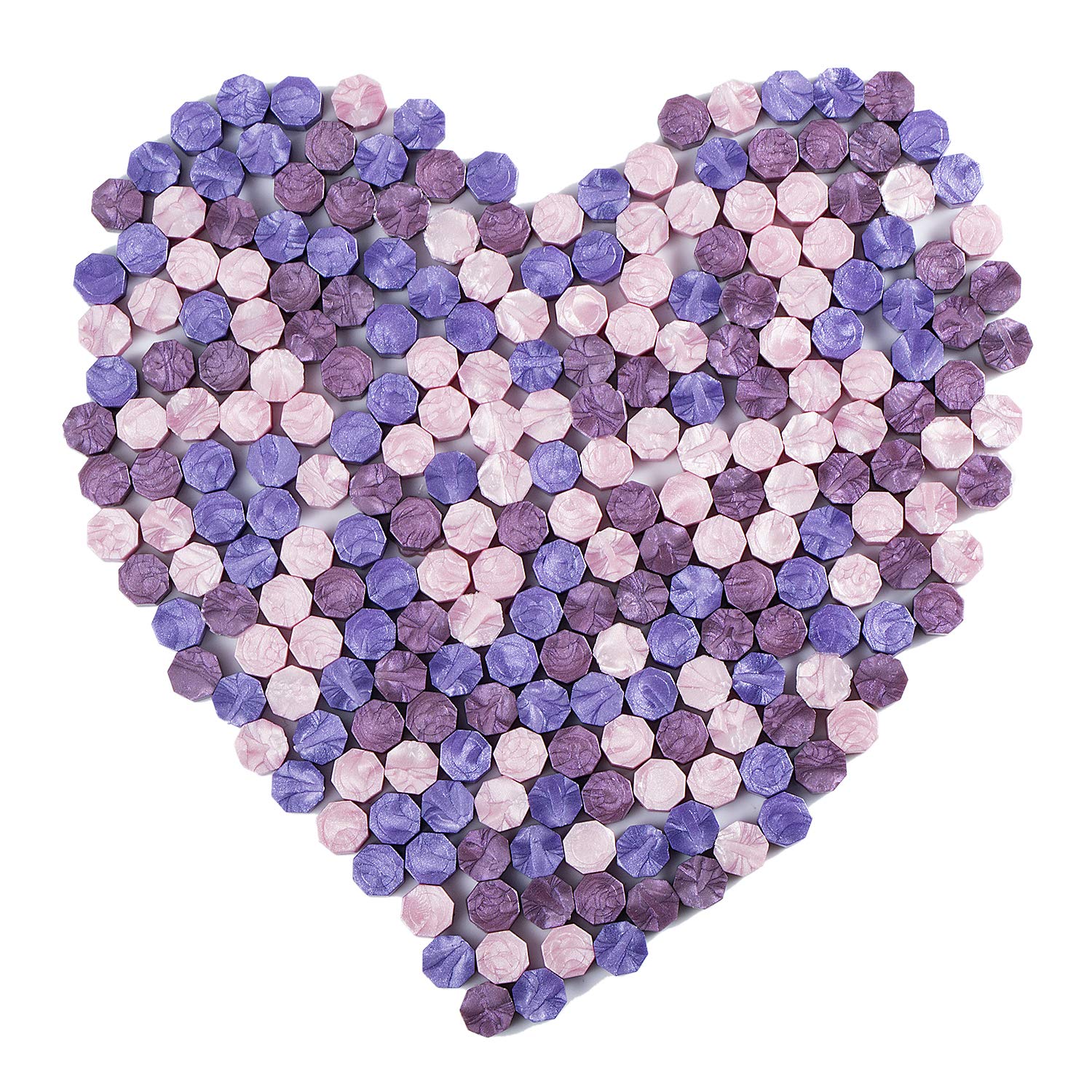 Mceal 200 Pieces Sealing Wax Beads Purple Mix Three Colors, LavanderPurple, Violets, PearlPink - Image 2