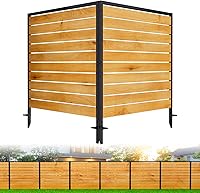 OutdoorFence 2-Pack No-Dig Solid Wood Privacy Fence Panels 42"x40" - Hide AC Units Trash Bins Easy Install Patio Garden Screen