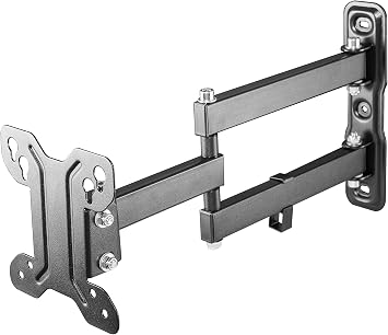 TV Wall Bracket for Most 13-27 inch Screens, Full Motion TV Wall Bracket Mount Compatible with TeeView TV25QFT-UK Full HD Smart LED