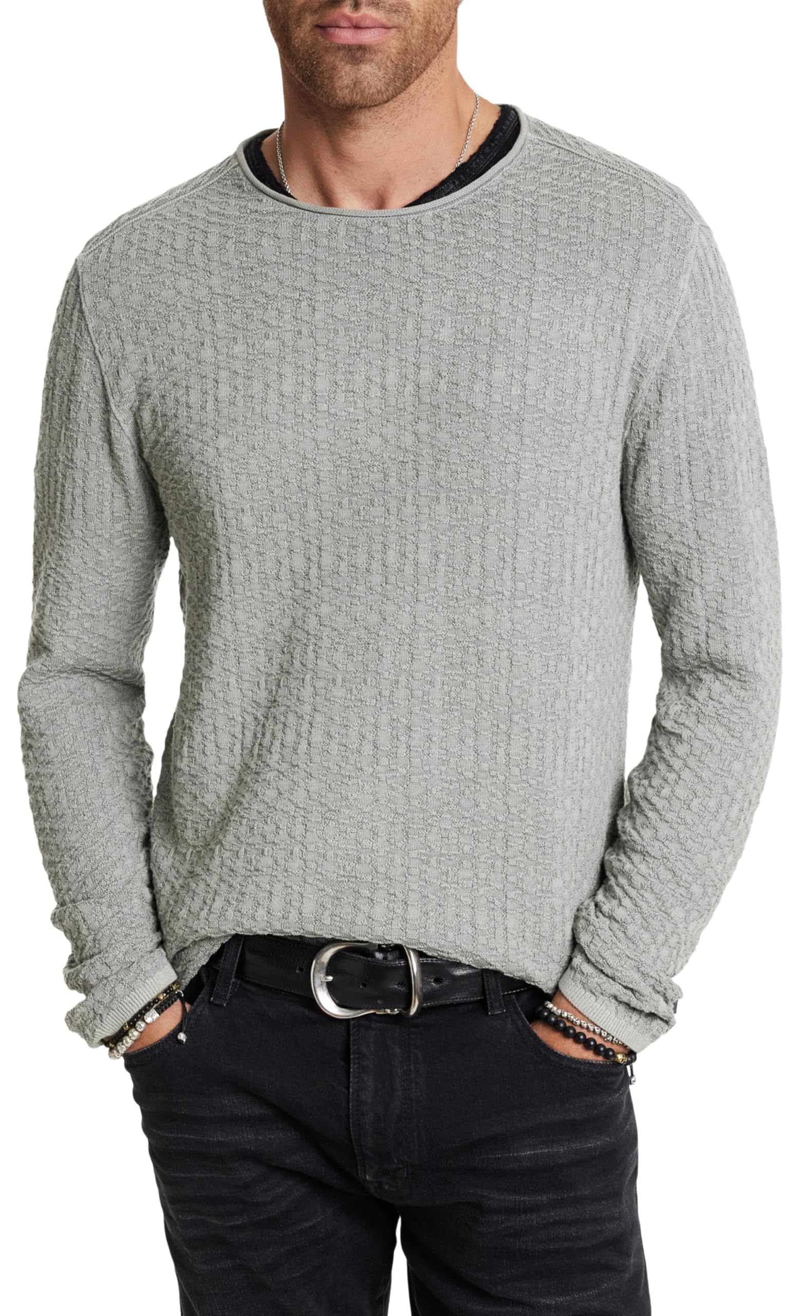 John Varvatos Riley Crew pull-over homme confortable et chaud - 7