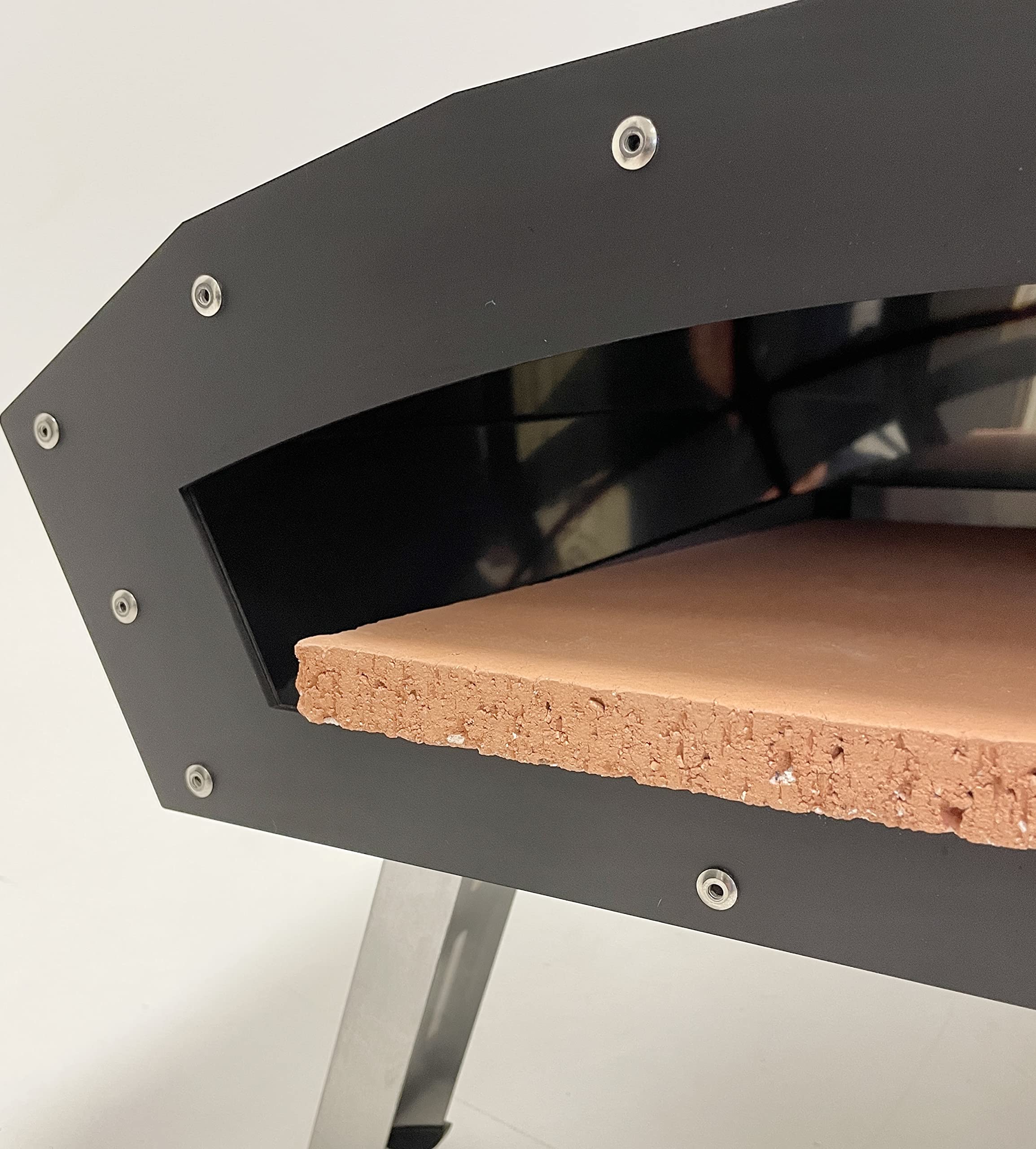 Forno gas pizza acciaio inox professionale con pietra refrattaria temperatura massima 550 C giardino portatile esterno (Forno a gas per pizza + accessori)