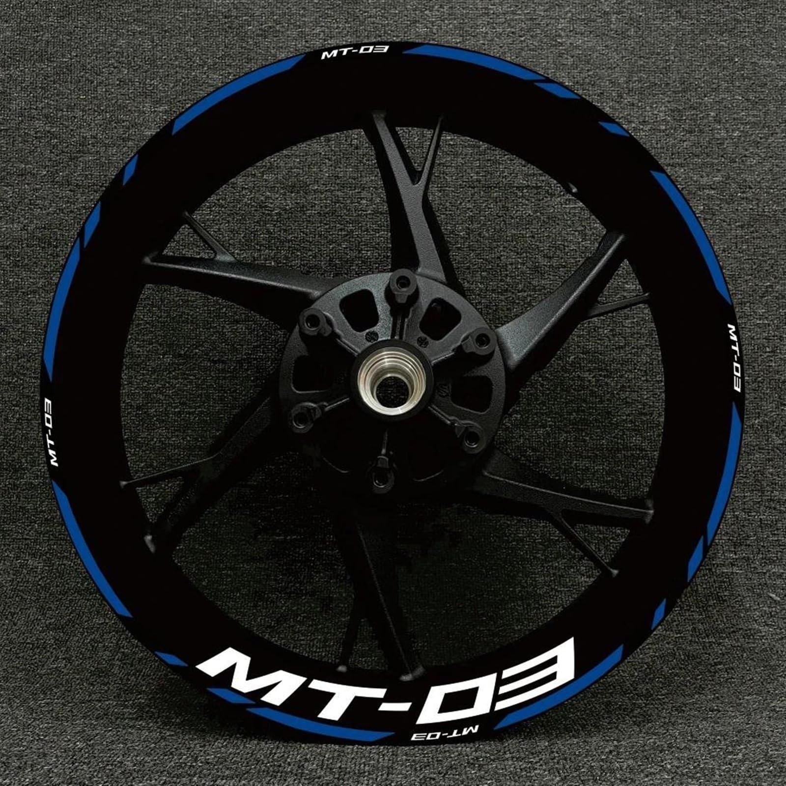 Stickers Motorcycle Wheel Stickers Night Reflective Decorative Rim for Yamaha MT-03 MT 03 Mt03(Style 16)