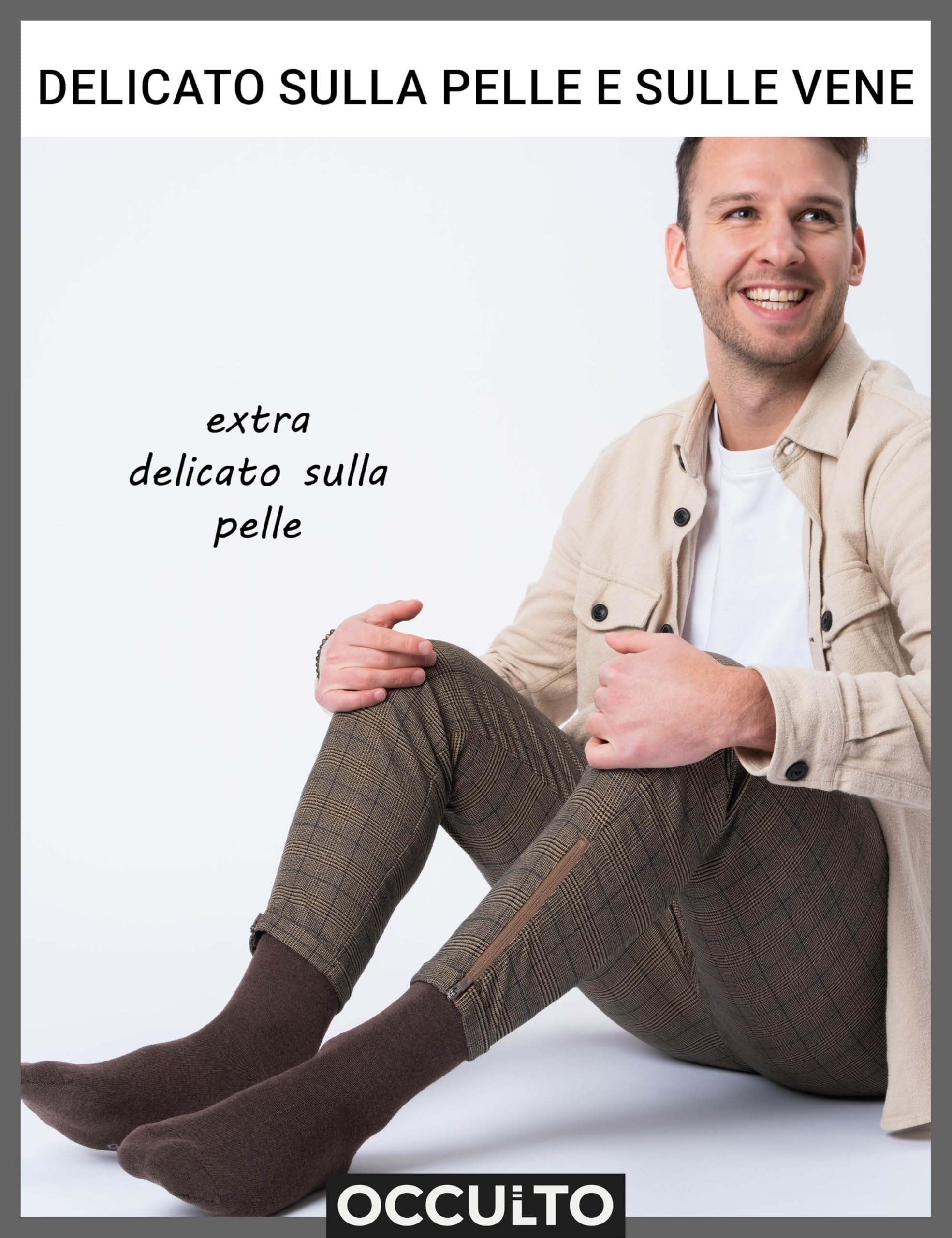 Occulto calzini uomo senza elastico senza cucitura pacco da 10 (modello: Goetz), calzini sanitari per diabetici