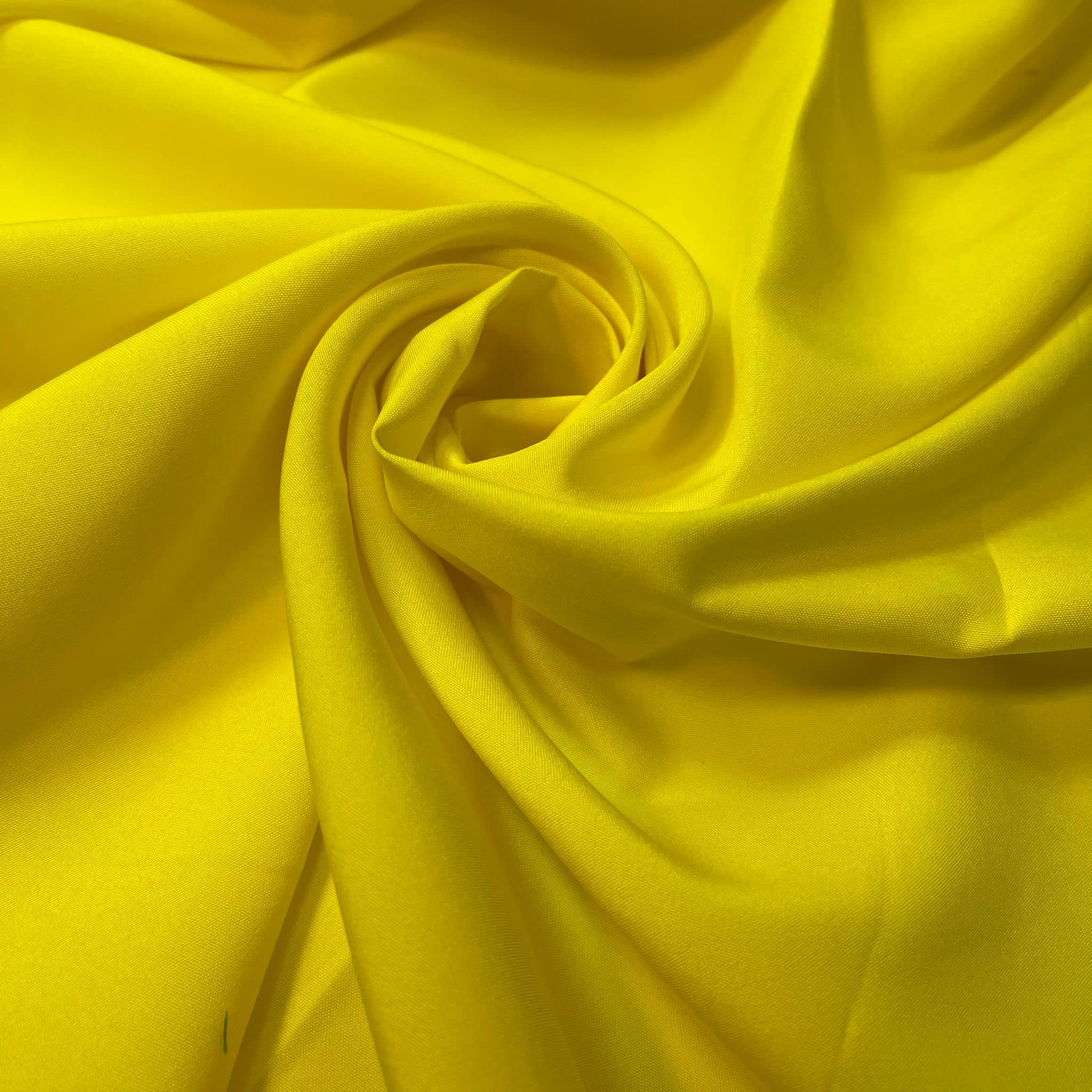 Soft Peach Skin Powder Touch Dress Craft Lining Fabric Material 44" Wide Available in 8 Colours (Flo Yellow, 1 Meter) โ image 1