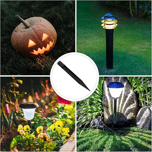 Miniatura 4 de 10 estacas de plástico para tierra, luces solares de antorcha, repuesto de enchufe de estaca para luz de césped de jardín, adecuado para 0.63
