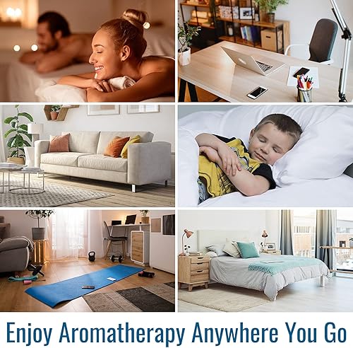 Miniatura 6 de HealthSmart - Difusor de aceite esencial, humidificador de niebla fría y difusor de aromaterapia con tanque de 5.1onzas, ideal para habitaciones
