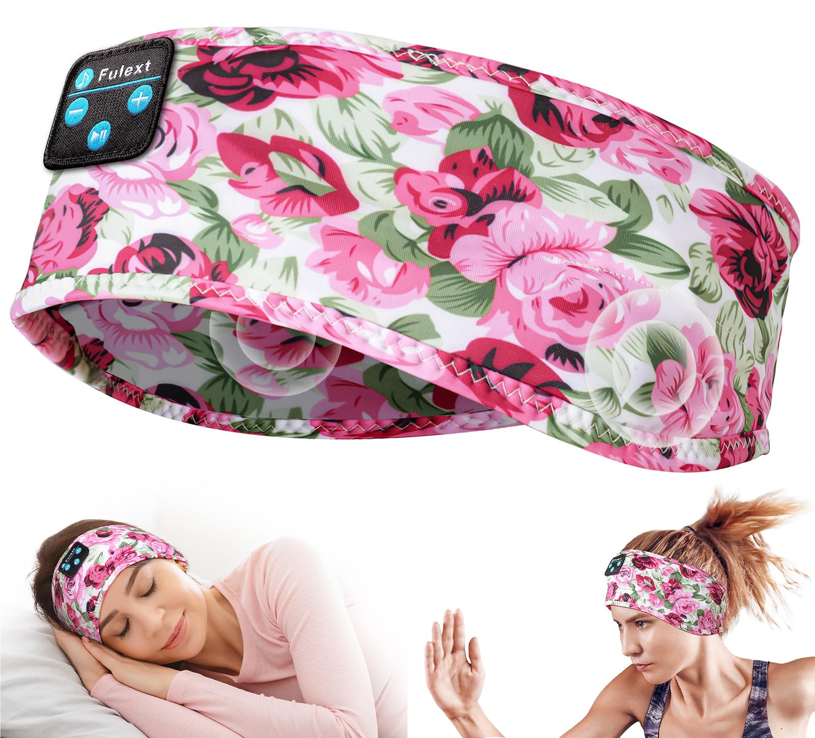 Fulext Sleeping Headphones Bluetooth Headband, Unisex-Adults Hairband Sound, Long Play Time, Perfect for Sleeping, Relaxation, Meditation, Travel,