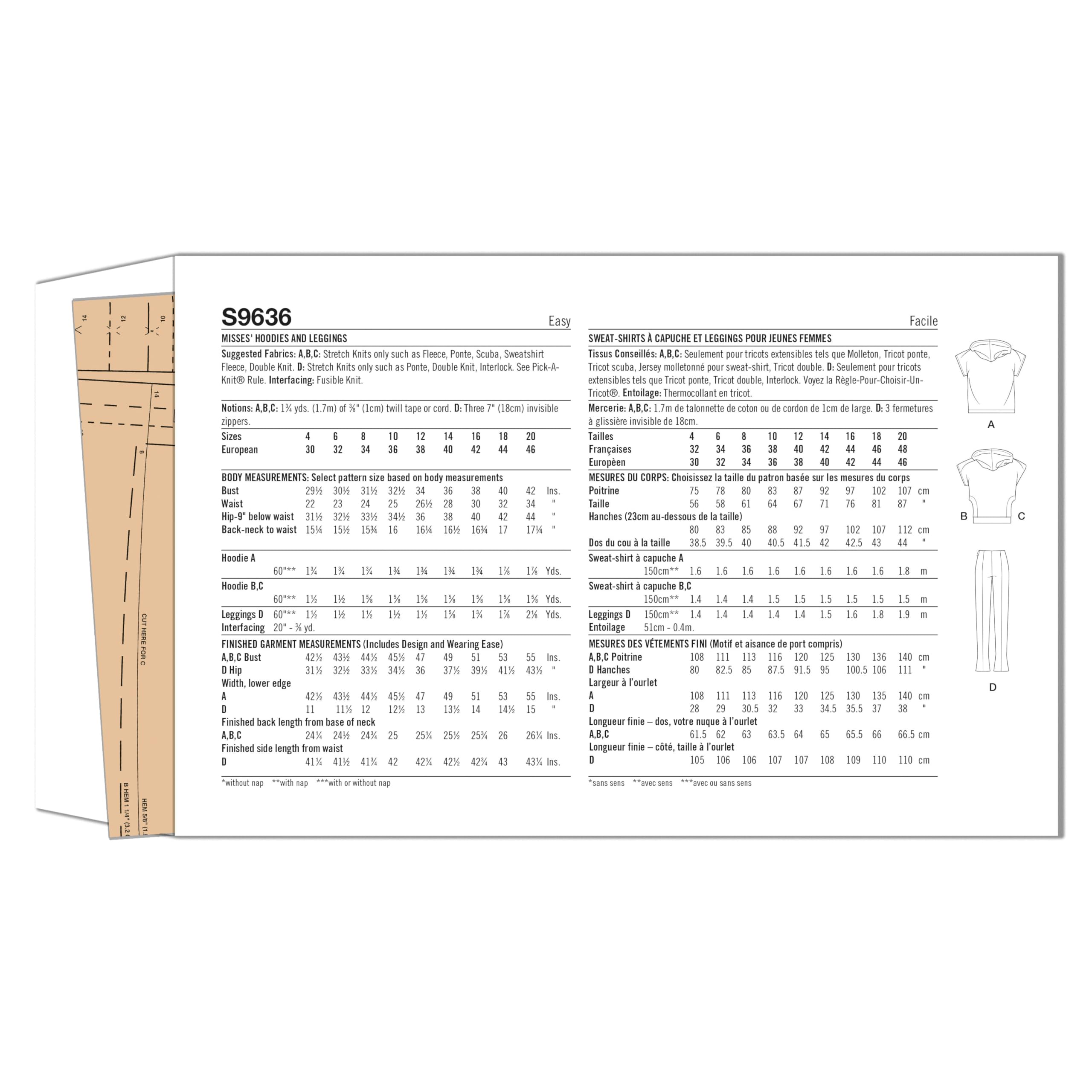 Simplicity SS9636P5 Misses Sportswear P5 (12-14-16-18-20), Mehrfarbig, Sizes 12-14-16-18-20 - Image 2
