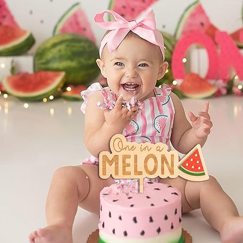 Vista 37 de Sweet One - Decoración de madera para pastel de primer y primer cumpleaños, accesorios de fotos de fiesta temática de fresa, decoración de pasteles