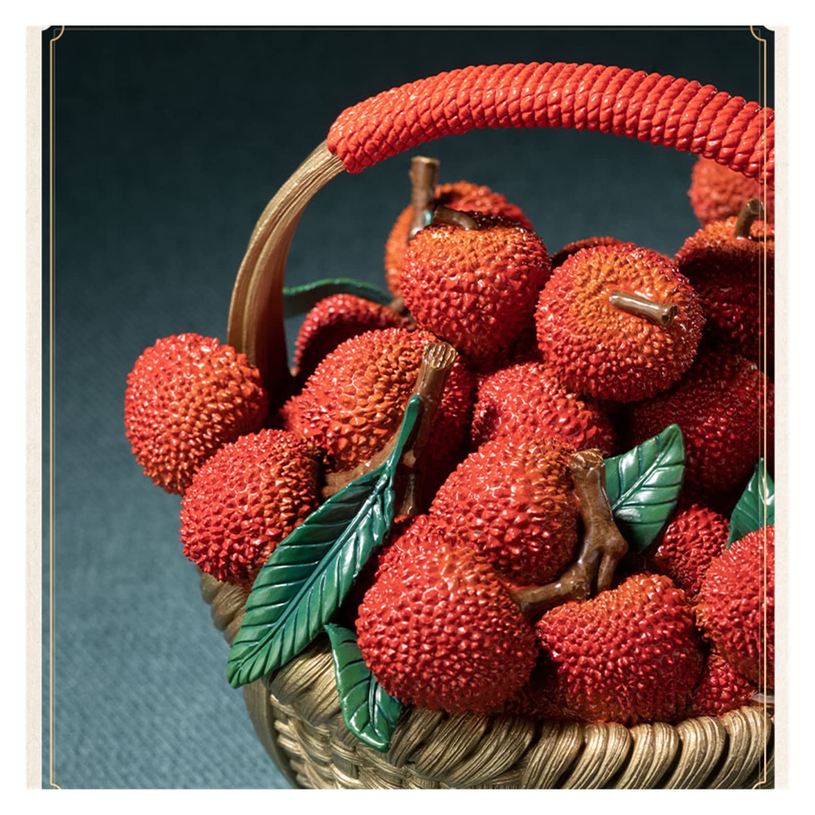 Dekoracje na biurko Miedziana ozdoba przedpokoju salon Tabletop Fruit liczi dekoracje na parapetówkę Akcesoria do biurka domowego