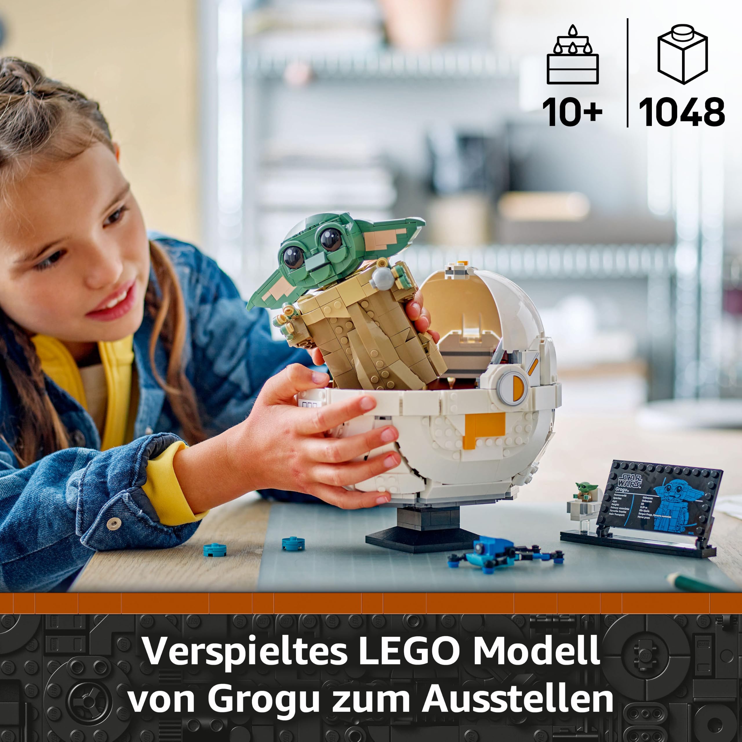 LEGO Star Wars 75403 Grogu in Seiner Repulsorwiege aus The Mandalorian - Minifigur zum Sammeln - Modell zum Bauen, Spielen und Ausstellen - Wohn-Deko - Geschenk für Jungen und Mädchen ab 10 Jahren