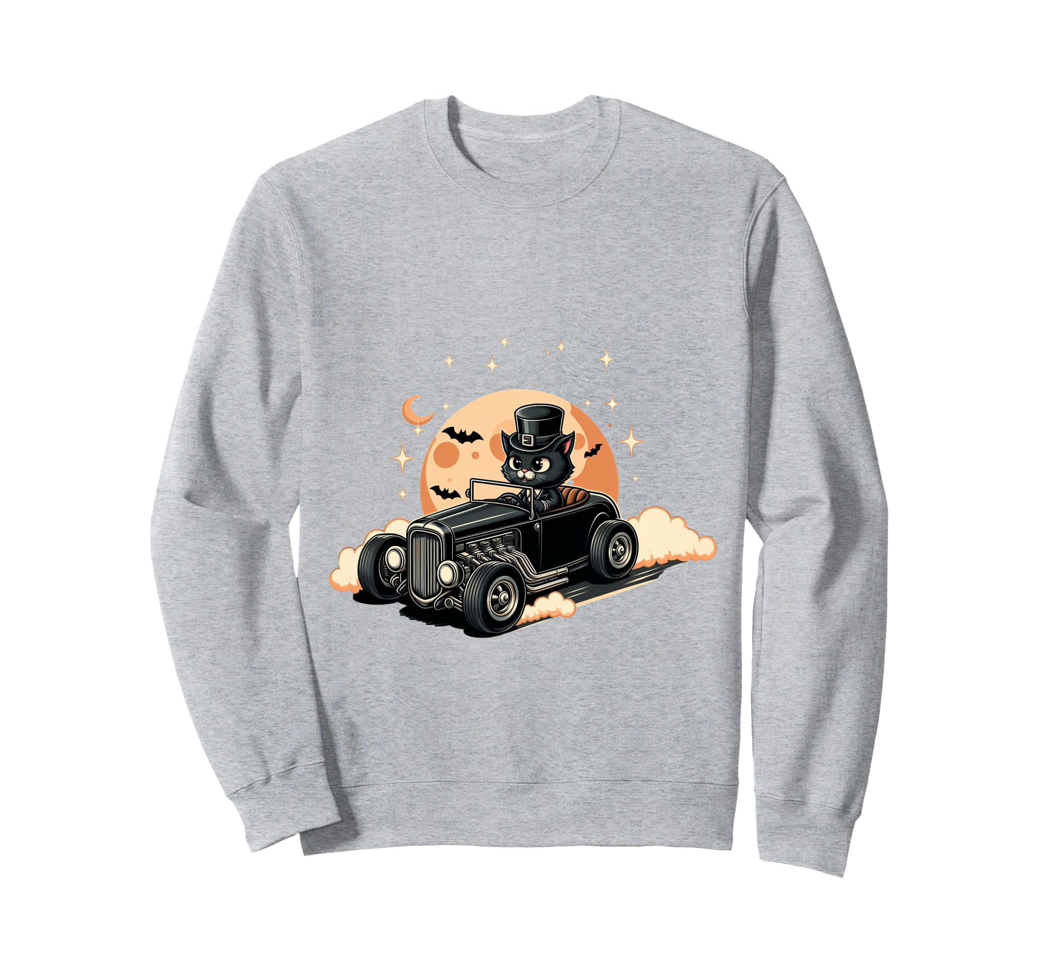 Halloween Hot Rod Kitty Cat Sweatshirt