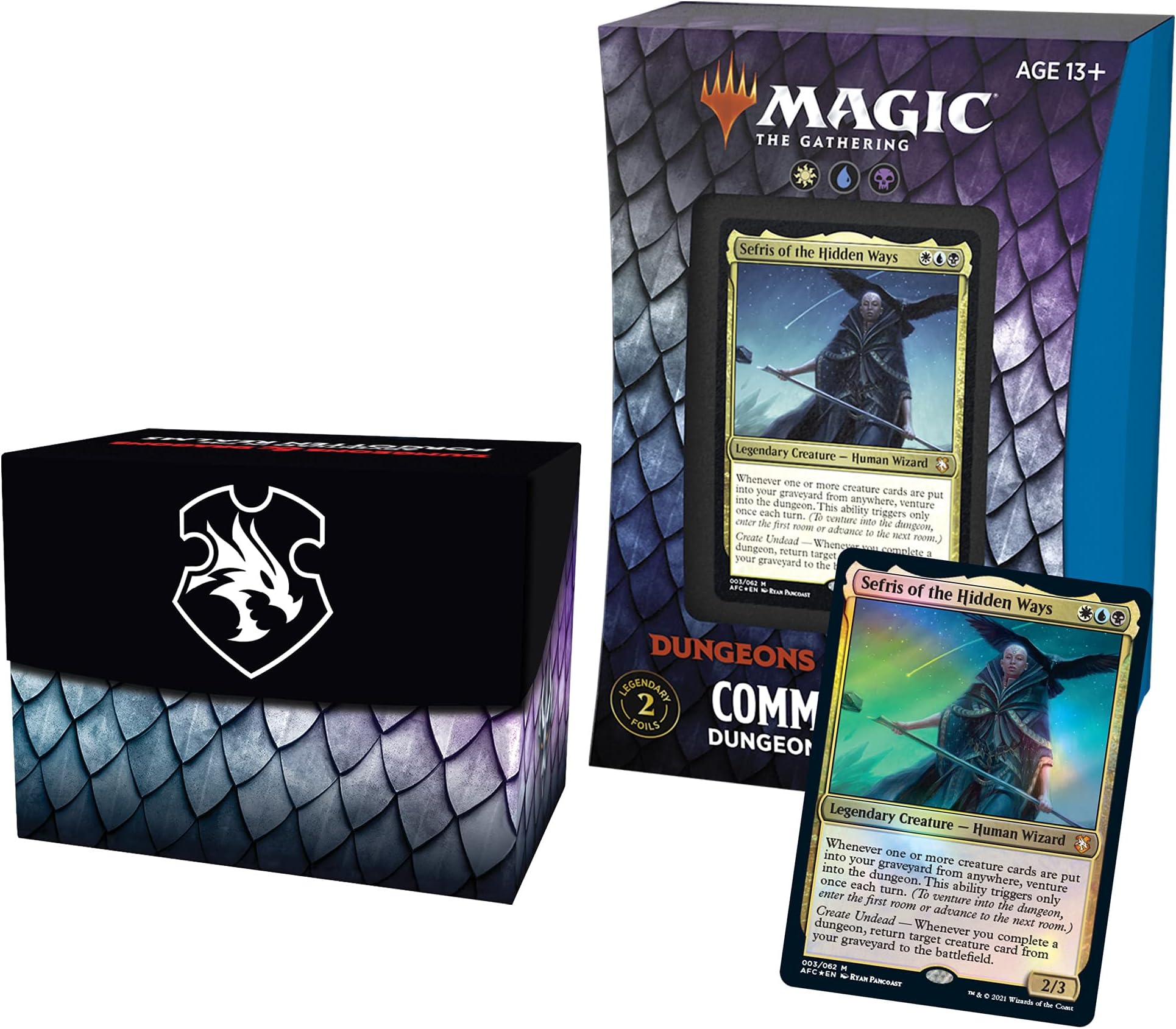 Magic The GatheringAdventures in The Forgotten Realms Commander Deck – Dungeons of Death Black, Multicoloured White Blue for ages 13+