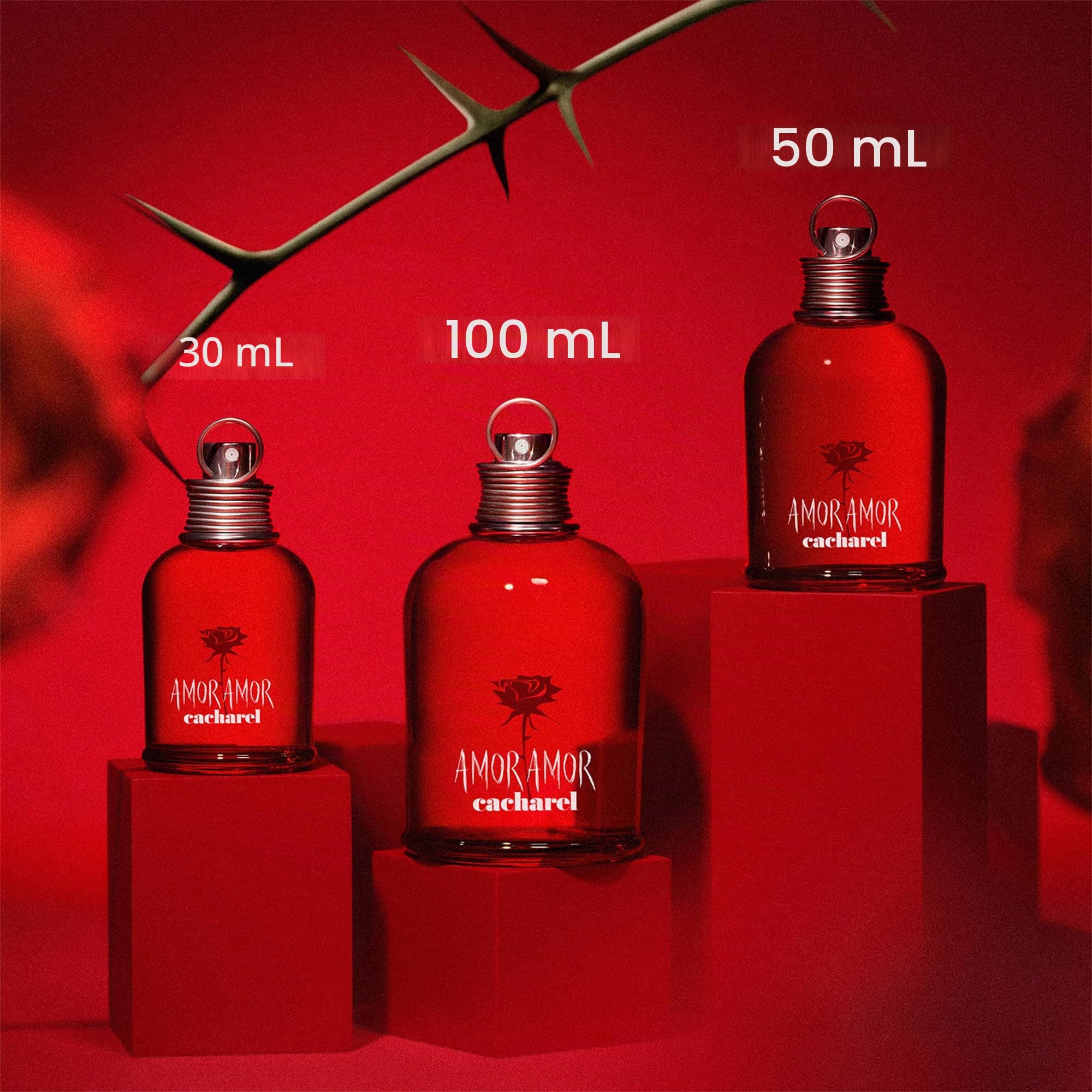 Cacharel - Amor Amor - Eau De Toilette - Parfum Sensuel, Doux et Romantique pour Femme - Une Fragrance Florale, Fruitée et Ambrée - Parfum de Luxe pour Femme