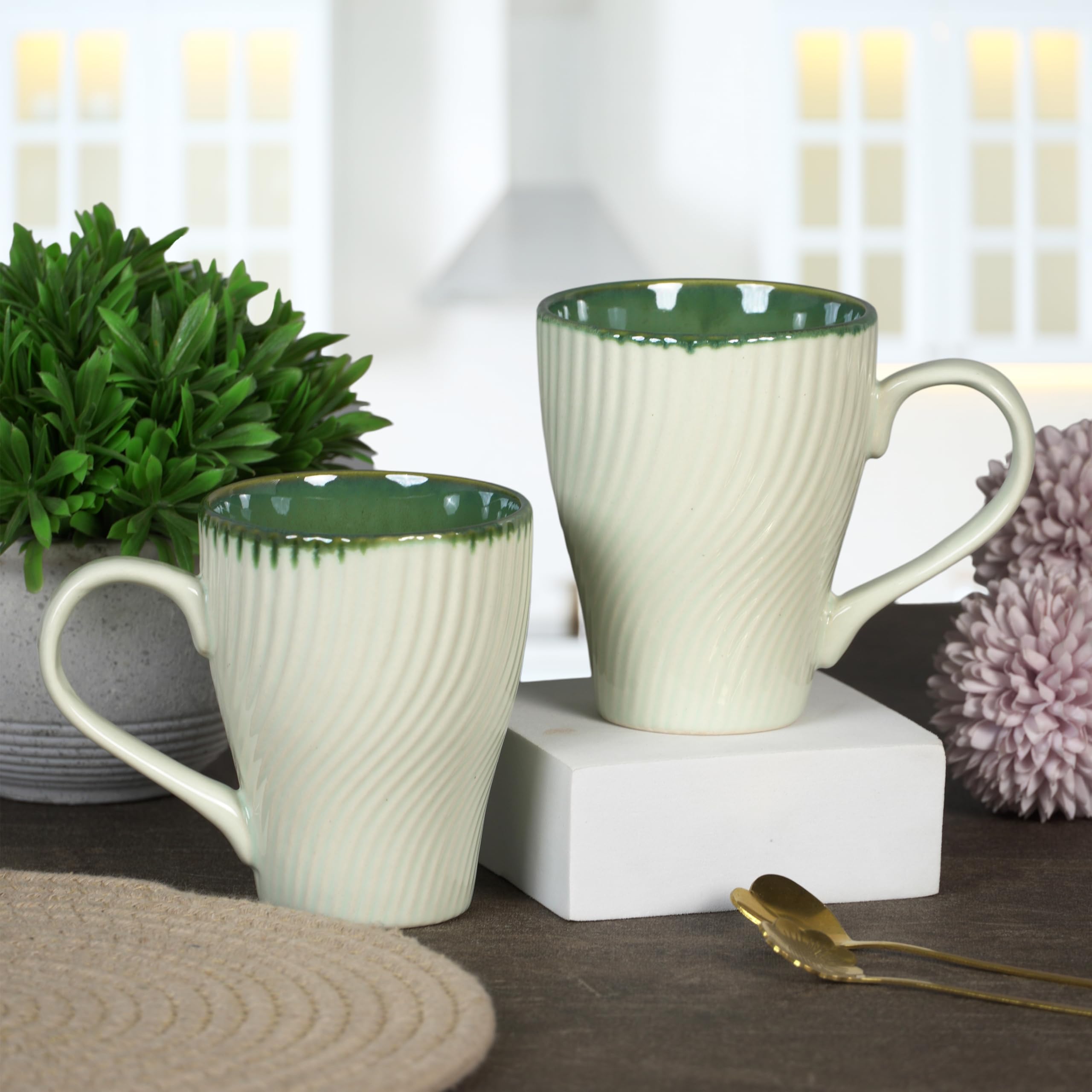 CRAF10 Indigo Gold Coffee Mugs - Set of 1 -16 CRAF10 Indigo Gold Coffee Mugs - Set of 1 -16