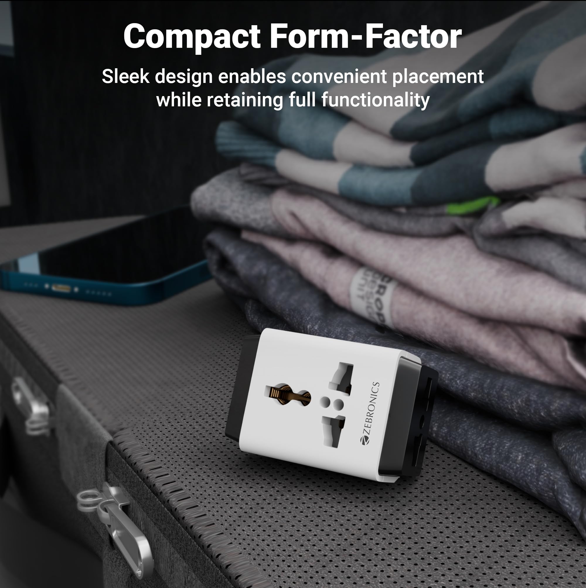 Zebronics 3 Pin Multiplug Travel Adapter With Universal Socket | 1440 Watts | 6 Amps | Compact & Durable Converter Plug for Travel, Home & Office Use (Power Plug 31) — Amazon image 8