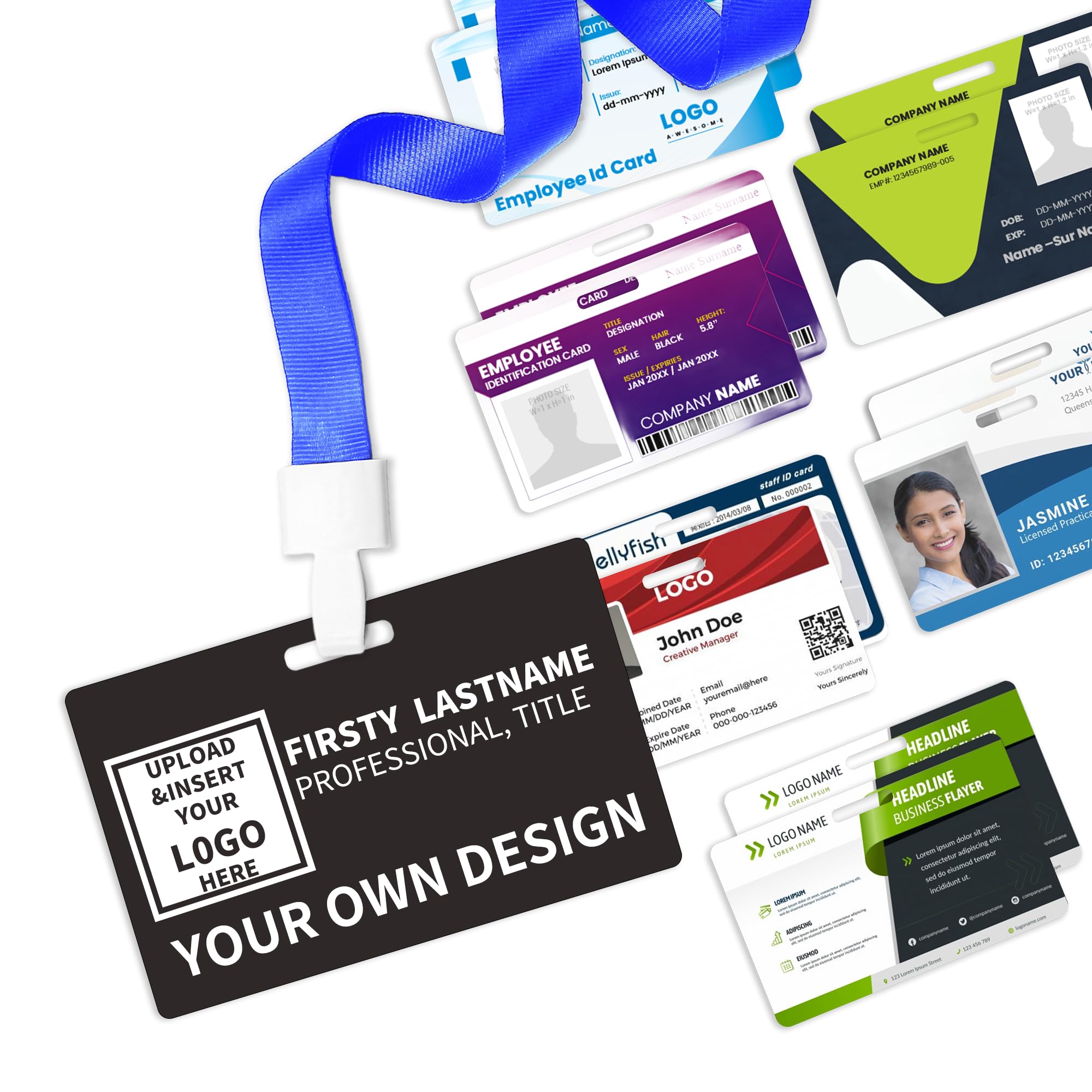 Custom ID Badges - Personalize Your Work Badge with Custom Name & ID Card - Teacher ID Badge and More Identification Badges for Personalized