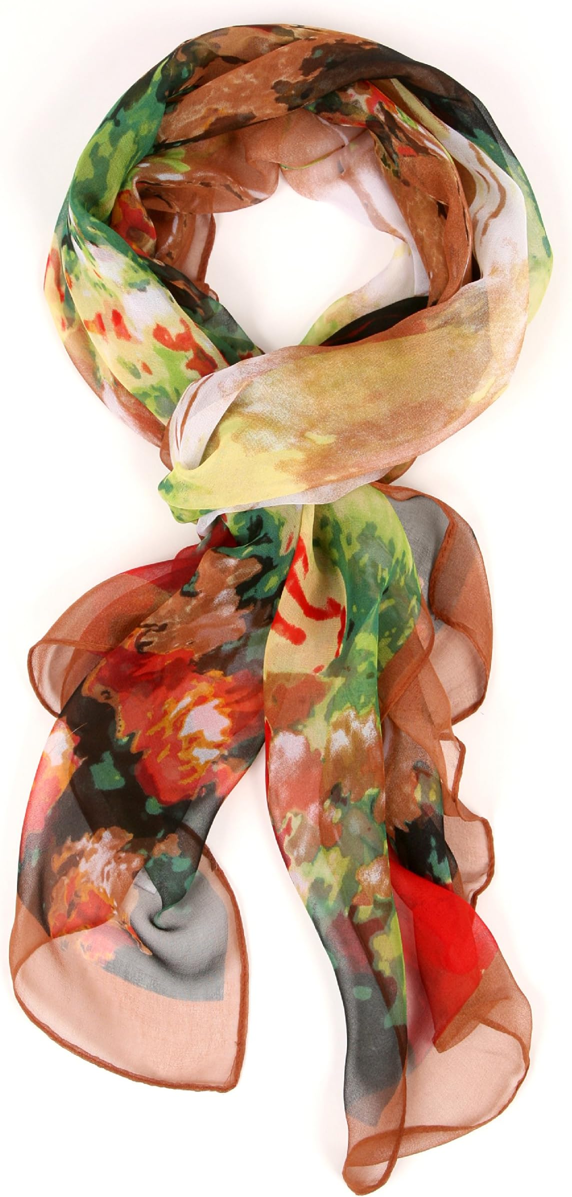 Grateful Girls- Silk Blend Oblong Print Scarves