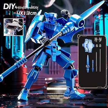 Action Figure Model, Shield of Justice Lucky Doll Warrior 13 Multi-joint Action Figure Toy,Multi Jointed Movable Robot | Full Body Mechanical Toy, 13cm/5.12inch -Jointed Robot Unique Collectibles