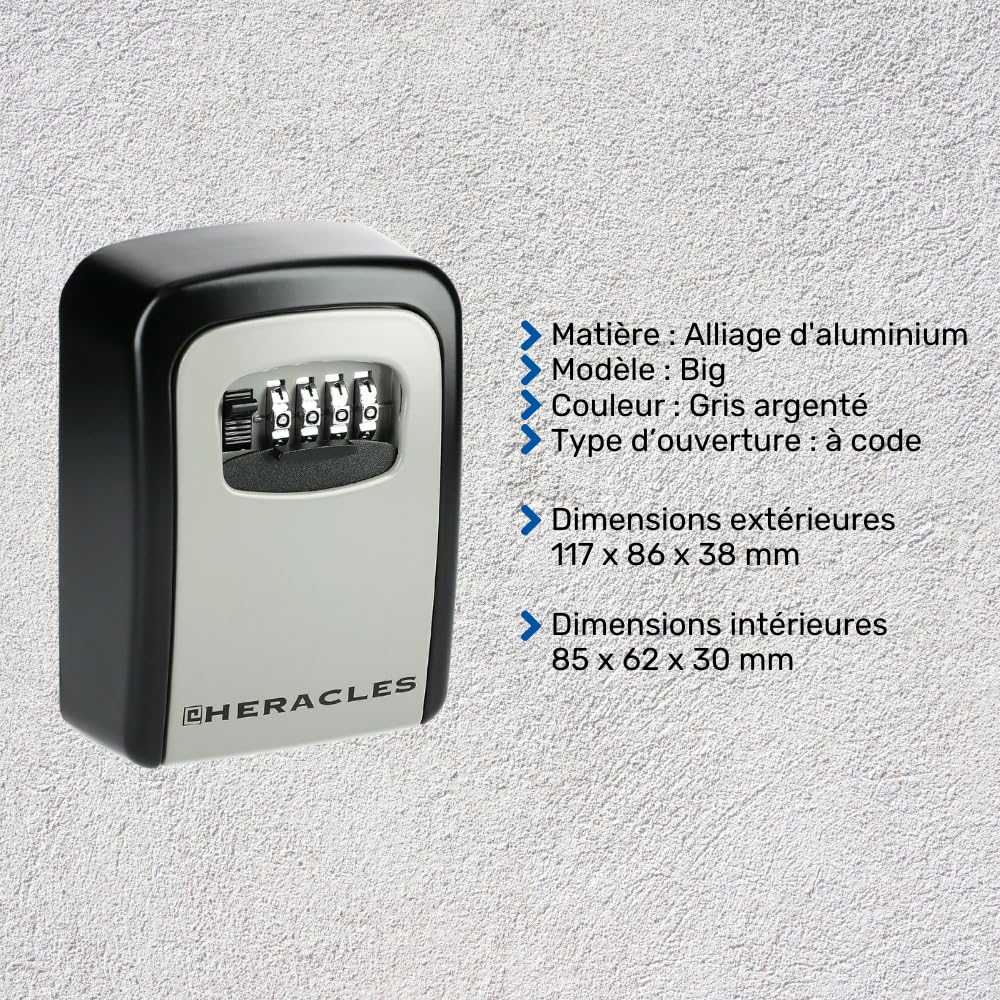 Boîte à Clés à Code Herabox Medium - HERACLES - Sécurisez vos Clés avec Fiabilité