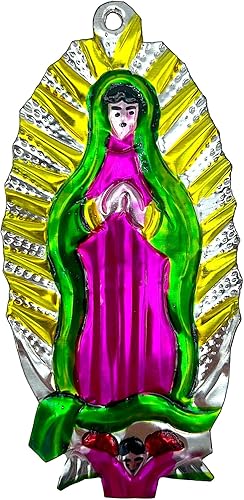Casa Fiesta Designs Lata de Nuestra Señora de Guadalupe Milagro mexicano Virgen de Guadalupe Virgen de Guadalupe Milagro Color