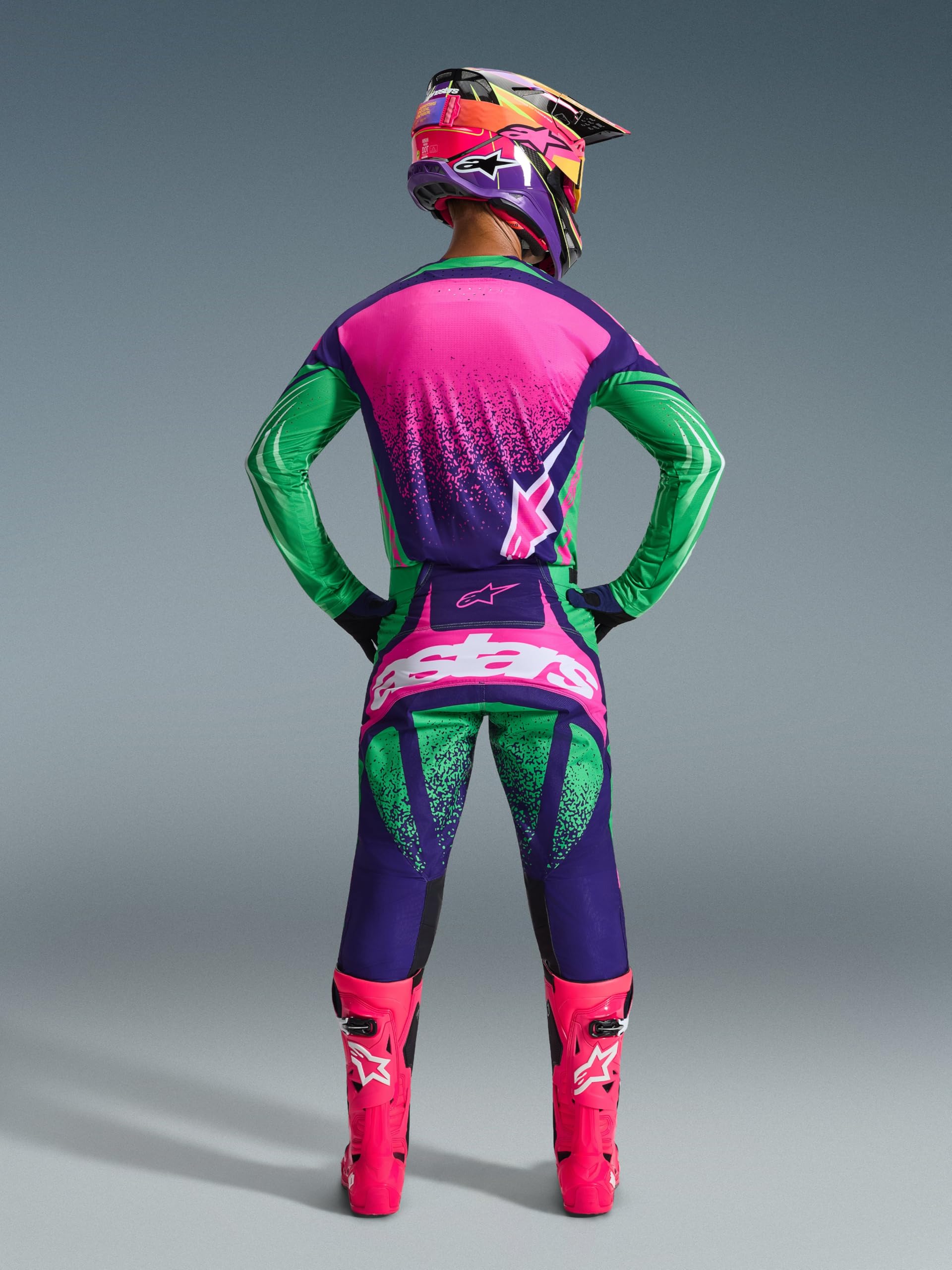Alpinestars Techstar Nomur Maglia da motocross, lilla, S