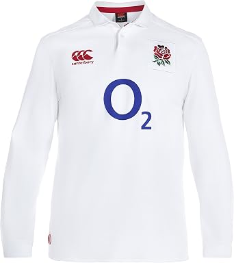 Canterbury England Home Classic Long Sleeve Top - SS17 - Medium - White