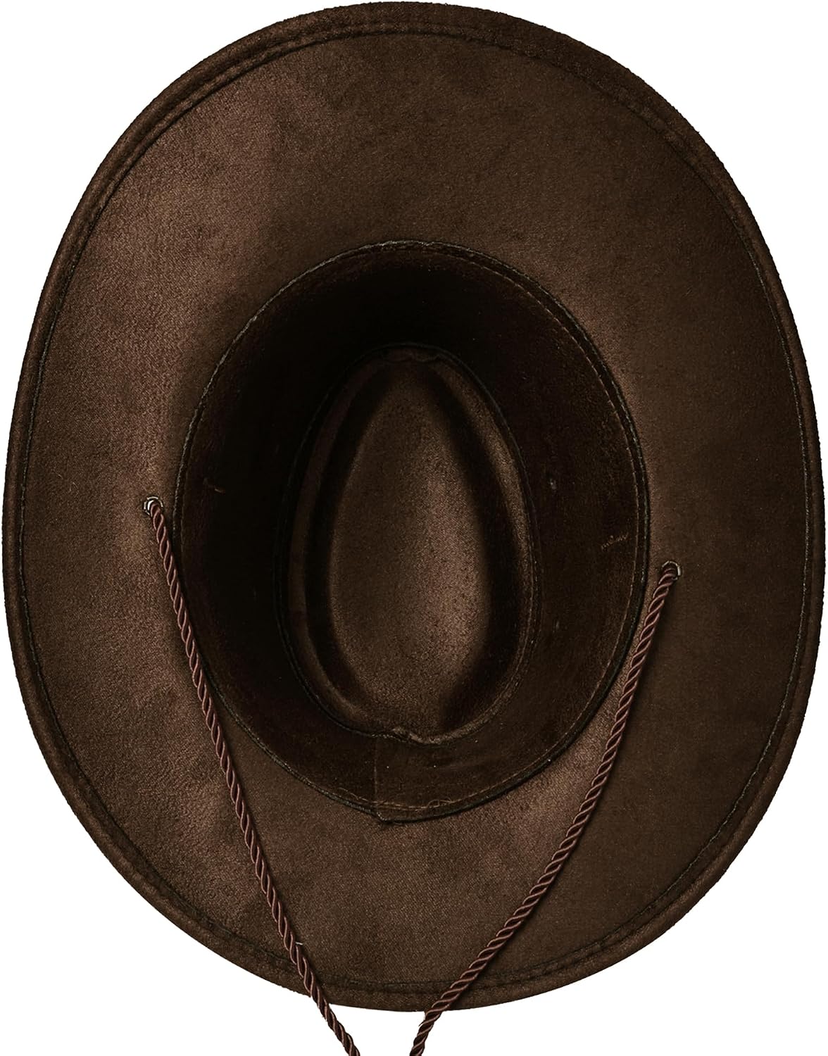 thuizen Men and Women's Classic Western Rolled-up Vegan Suede Decent Adjustable Drawstring Cowboy Cowgirl Hat