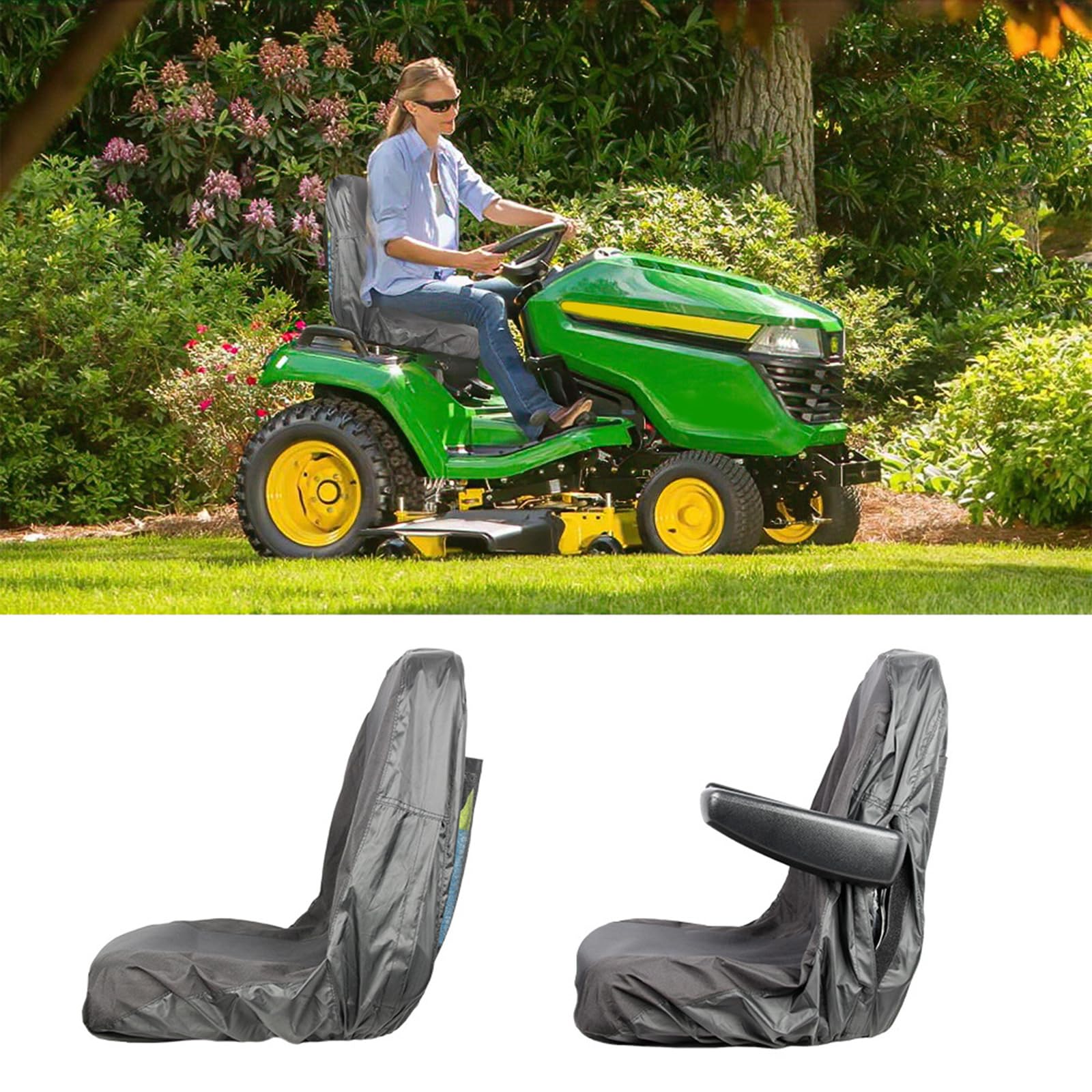 Montesy Oxford Fabric Lawnmower Seat Covers Guards Protects Against Rain Damage Easy Installation Home Garden and Farm Use